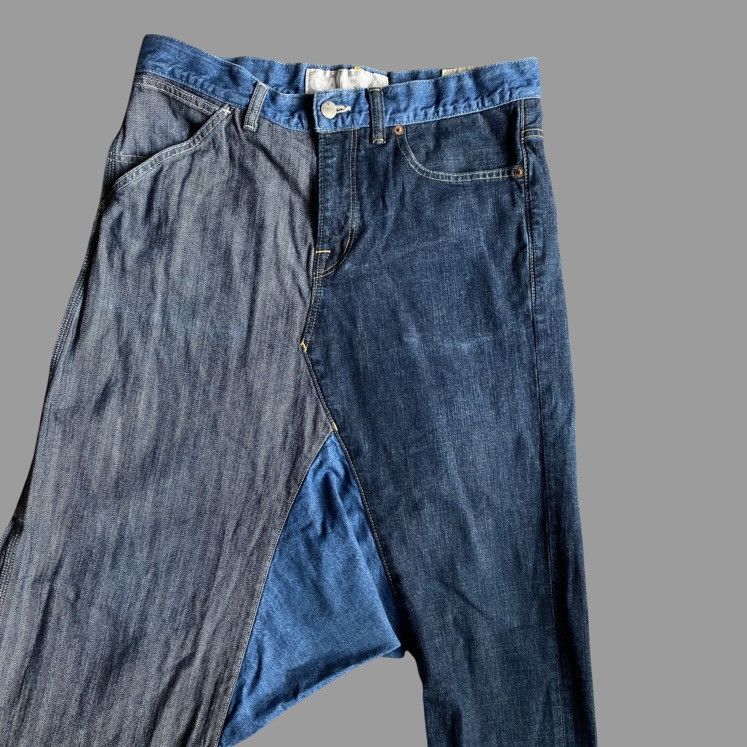 Comme des Garcons SS13 Runway Drop Crotch Asymmetric Two tone Jeans Size US 32 / EU 48 - 5 Thumbnail