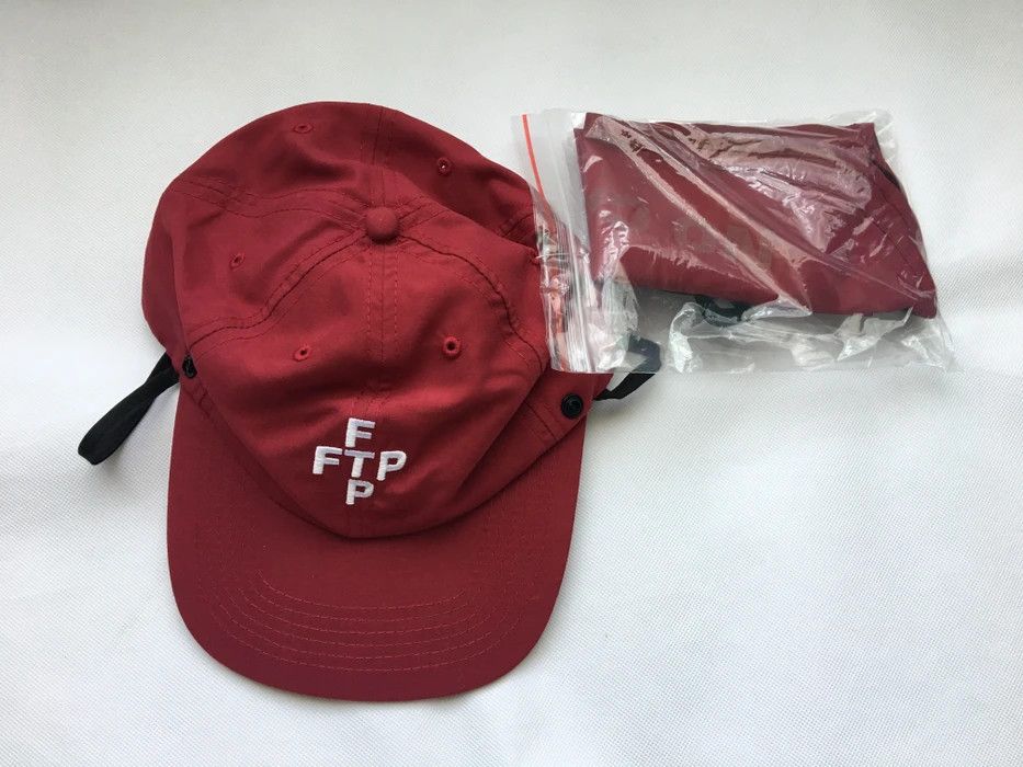 Fuck The Population Fuck The Population FTP Facemask Cross Logo Hat Cardinal Size ONE SIZE - 4 Thumbnail