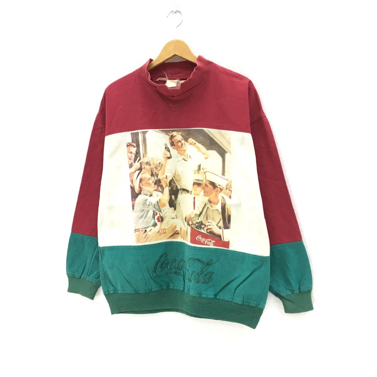 Coca Cola Rare! Vintage 90s Coca Cola Sweatshirt Big Logo Size US M / EU 48-50 / 2 - 3 Thumbnail