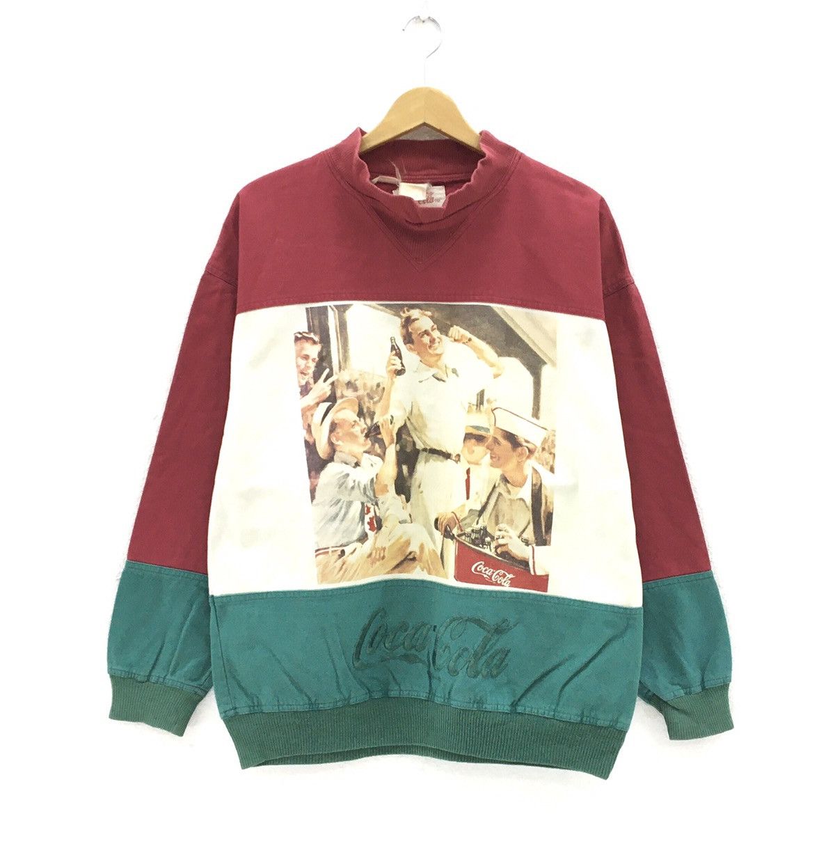 Coca Cola Rare! Vintage 90s Coca Cola Sweatshirt Big Logo Size US M / EU 48-50 / 2 - 1 Thumbnail