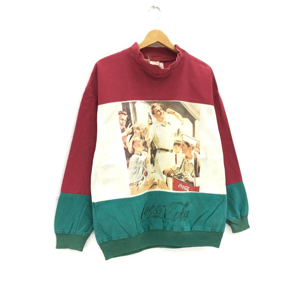 Coca Cola Rare! Vintage 90s Coca Cola Sweatshirt Big Logo Size US M / EU 48-50 / 2 - 2 Thumbnail