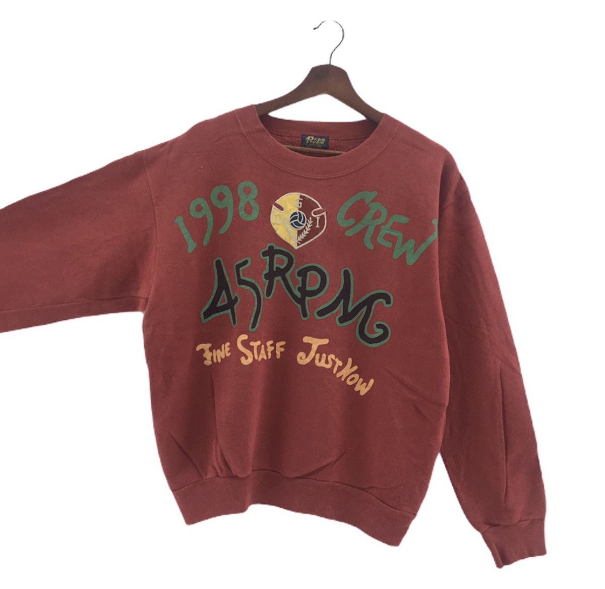 45rpm Vintage 90s 45Rpm Studio Crewneck Sweatshirt Big Logo 1998 Size US S / EU 44-46 / 1 - 4 Thumbnail