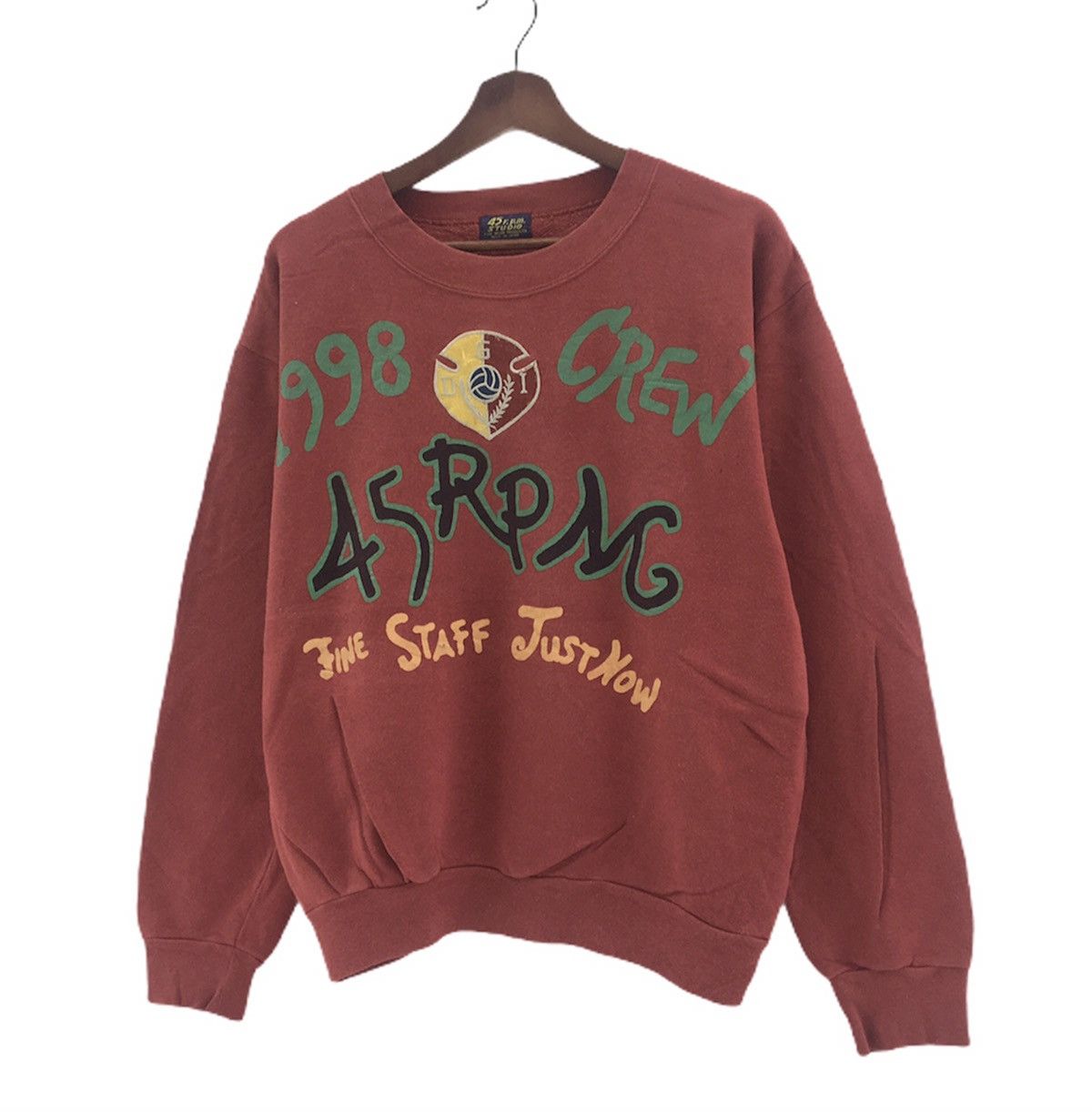 45rpm Vintage 90s 45Rpm Studio Crewneck Sweatshirt Big Logo 1998 Size US S / EU 44-46 / 1 - 2 Thumbnail