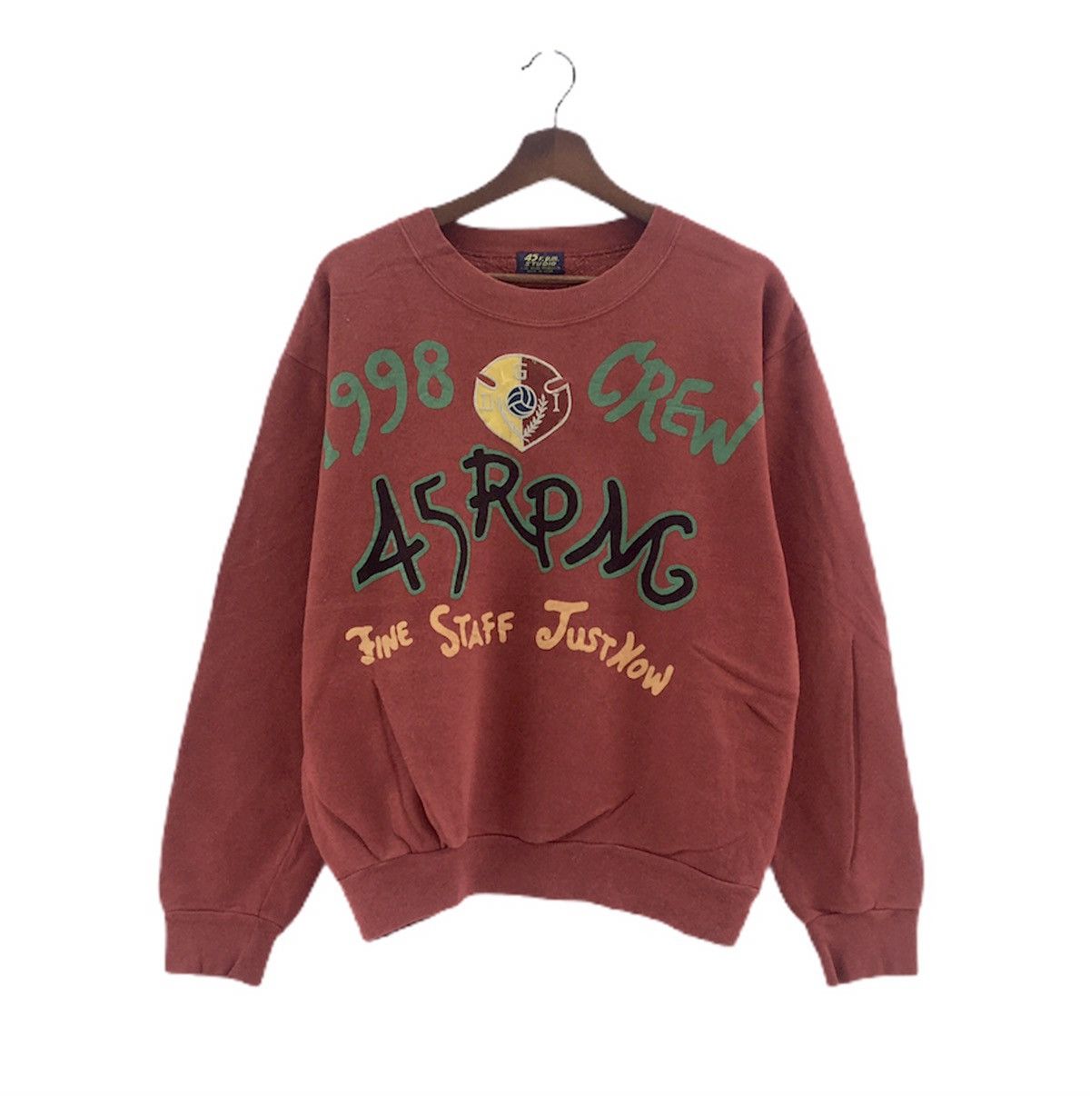 45rpm Vintage 90s 45Rpm Studio Crewneck Sweatshirt Big Logo 1998 Size US S / EU 44-46 / 1 - 1 Thumbnail