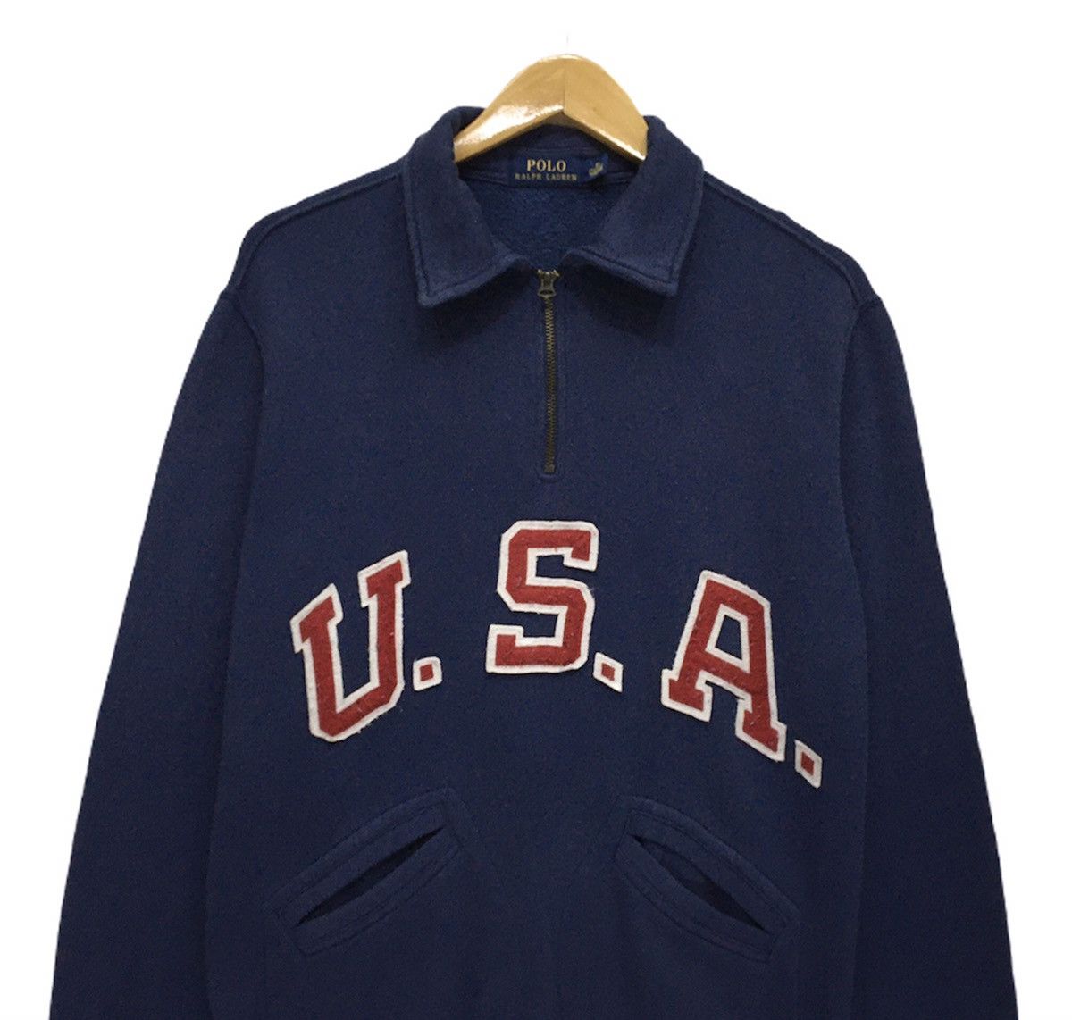Polo Ralph Lauren Polo Usa Ralph Lauren Half Zip Sweatshirt Big Logo Size US S / EU 44-46 / 1 - 5 Thumbnail