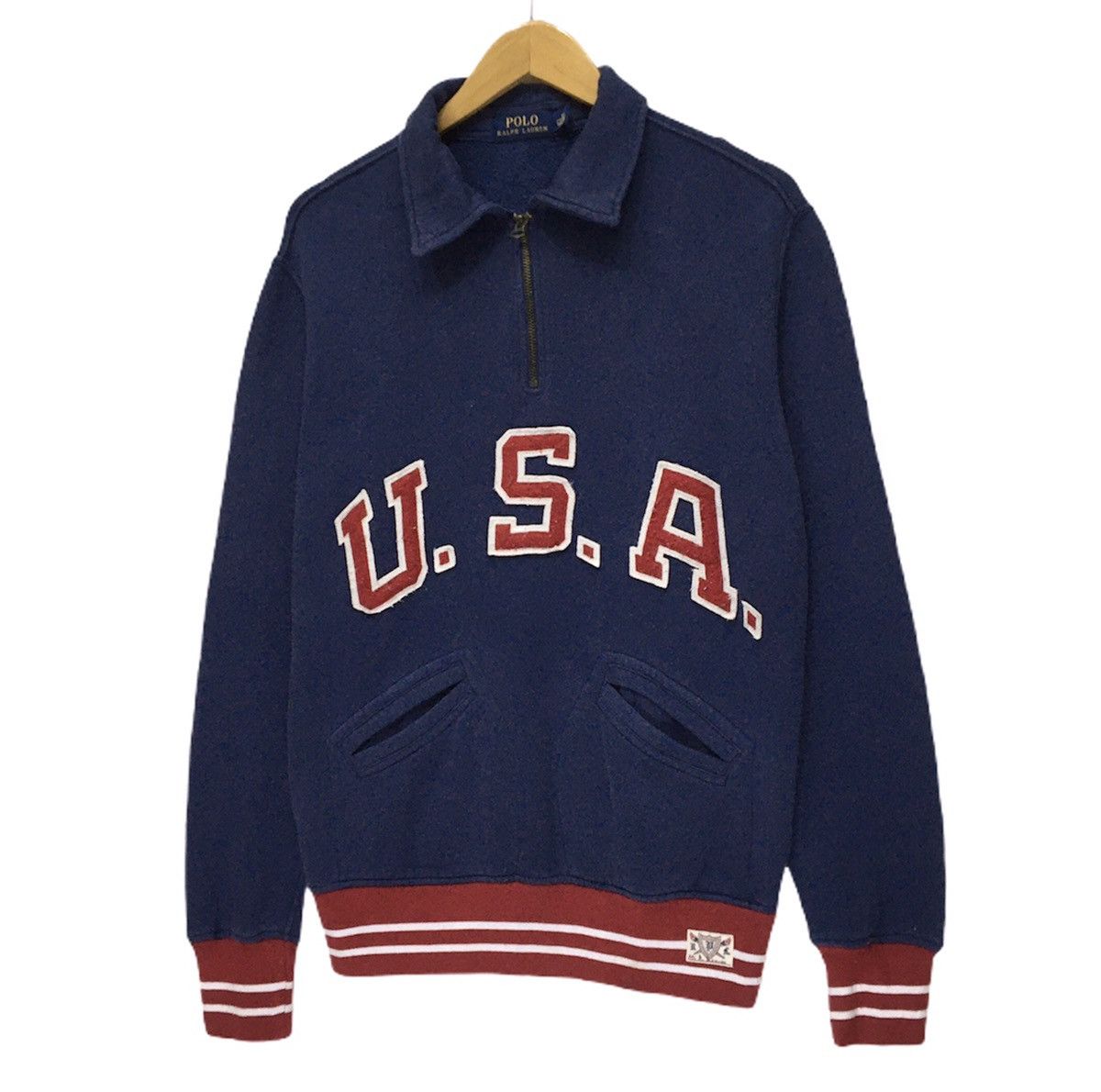 Polo Ralph Lauren Polo Usa Ralph Lauren Half Zip Sweatshirt Big Logo Size US S / EU 44-46 / 1 - 4 Thumbnail