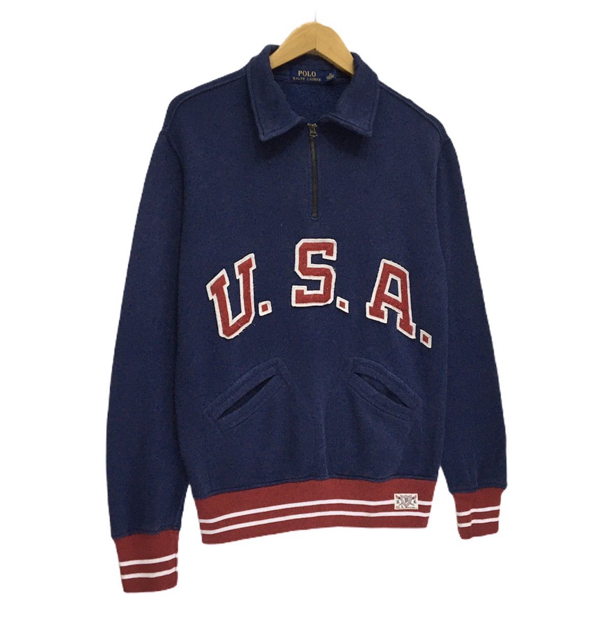 Polo Ralph Lauren Polo Usa Ralph Lauren Half Zip Sweatshirt Big Logo Size US S / EU 44-46 / 1 - 3 Thumbnail