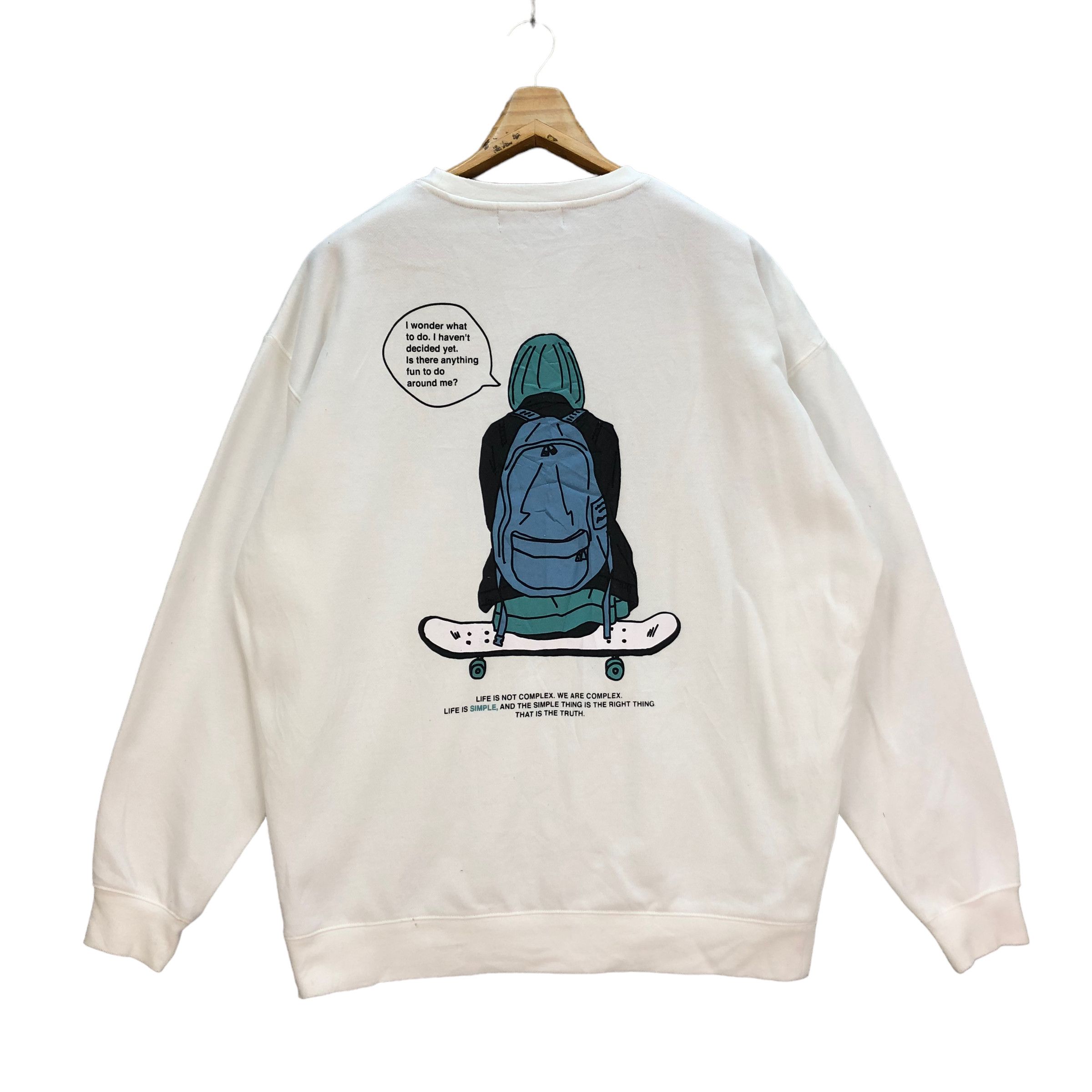 Vintage FIGHT FOR YOU LIFE PRINTED WORD SWEATSHIRTS #7020-105 Size US L / EU 52-54 / 3 - 1 Thumbnail