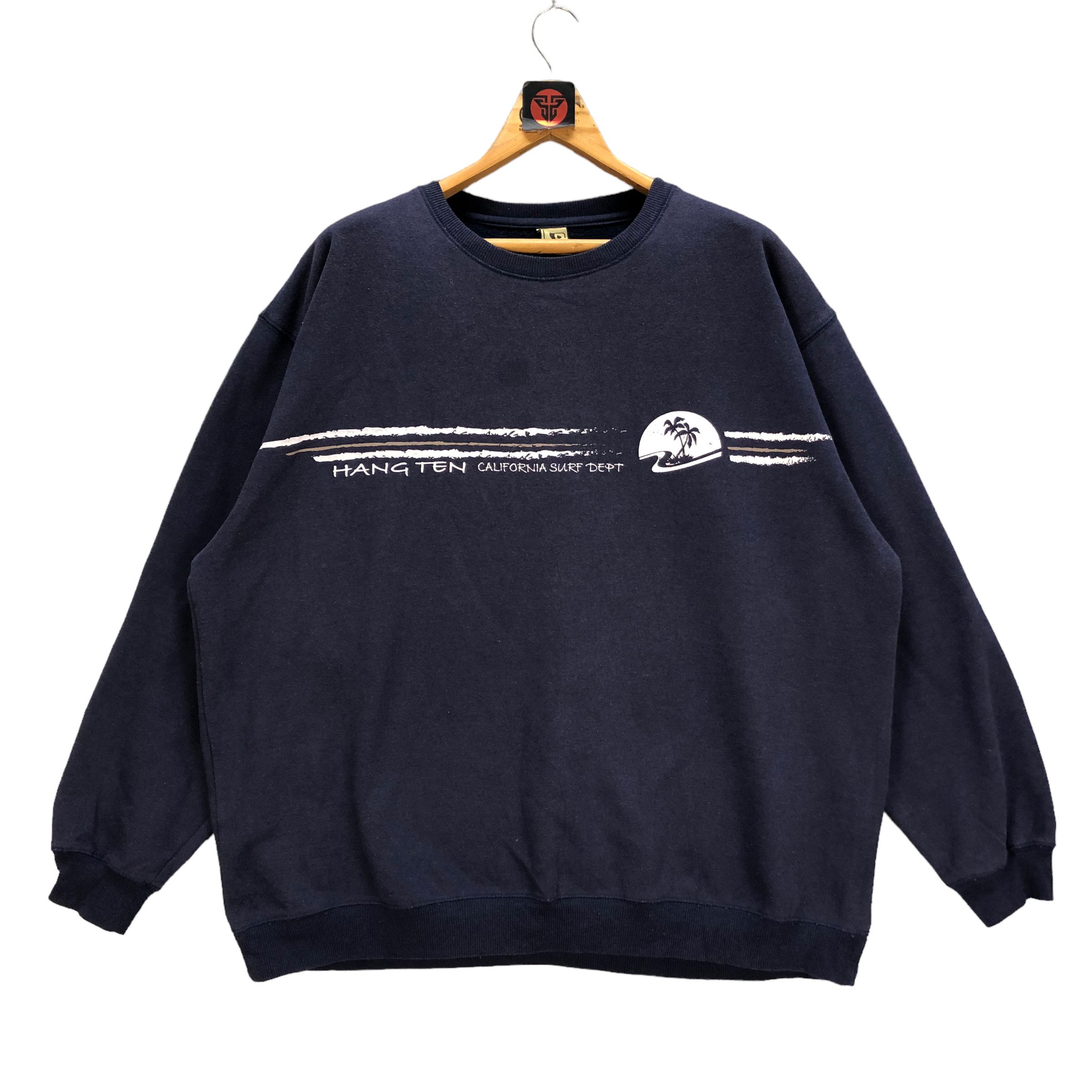 image of Hang Ten Surf Dept Big Size 5L Sweatshirts 7023-106 in Navy, Men's