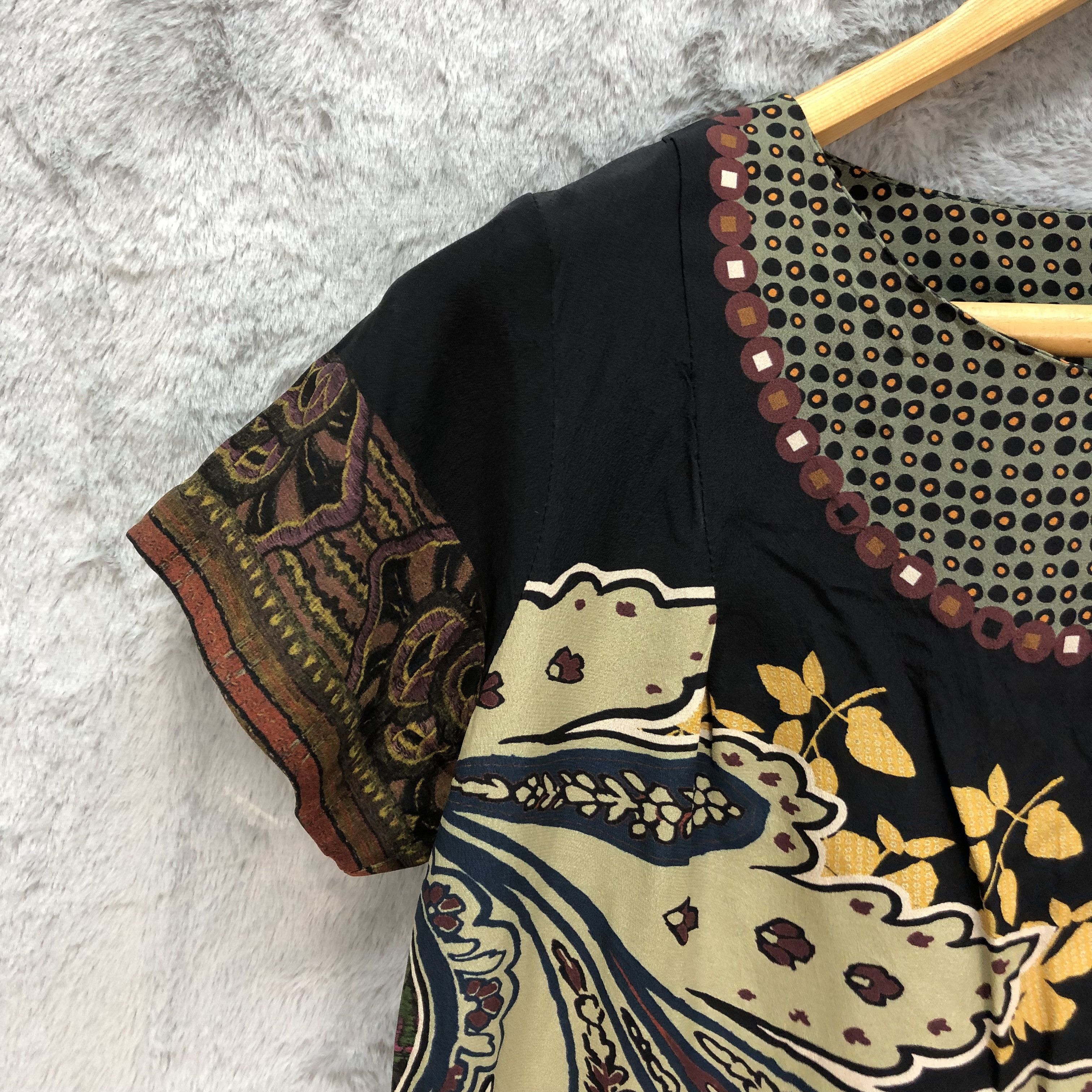 Japanese Brand ETRO SPA VIA SPARTACO 100% SILK BLOUSE #5350-185 Size S / US 4 / IT 40 - 4 Thumbnail