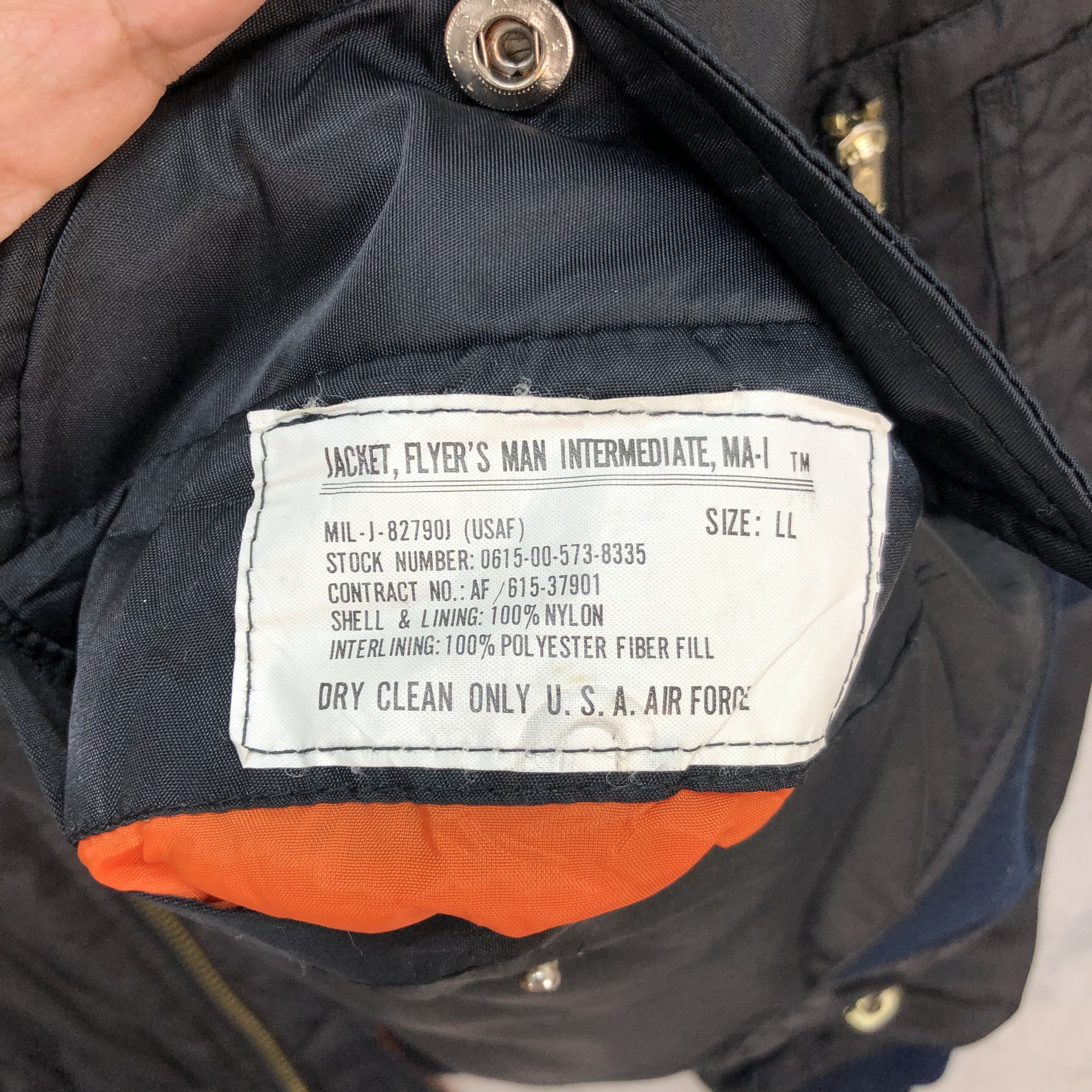 Other VINTAGE US AIR FORCE MA-1 BOMBER JACKET #5896-42 Size US L / EU 52-54 / 3 - 11 Thumbnail