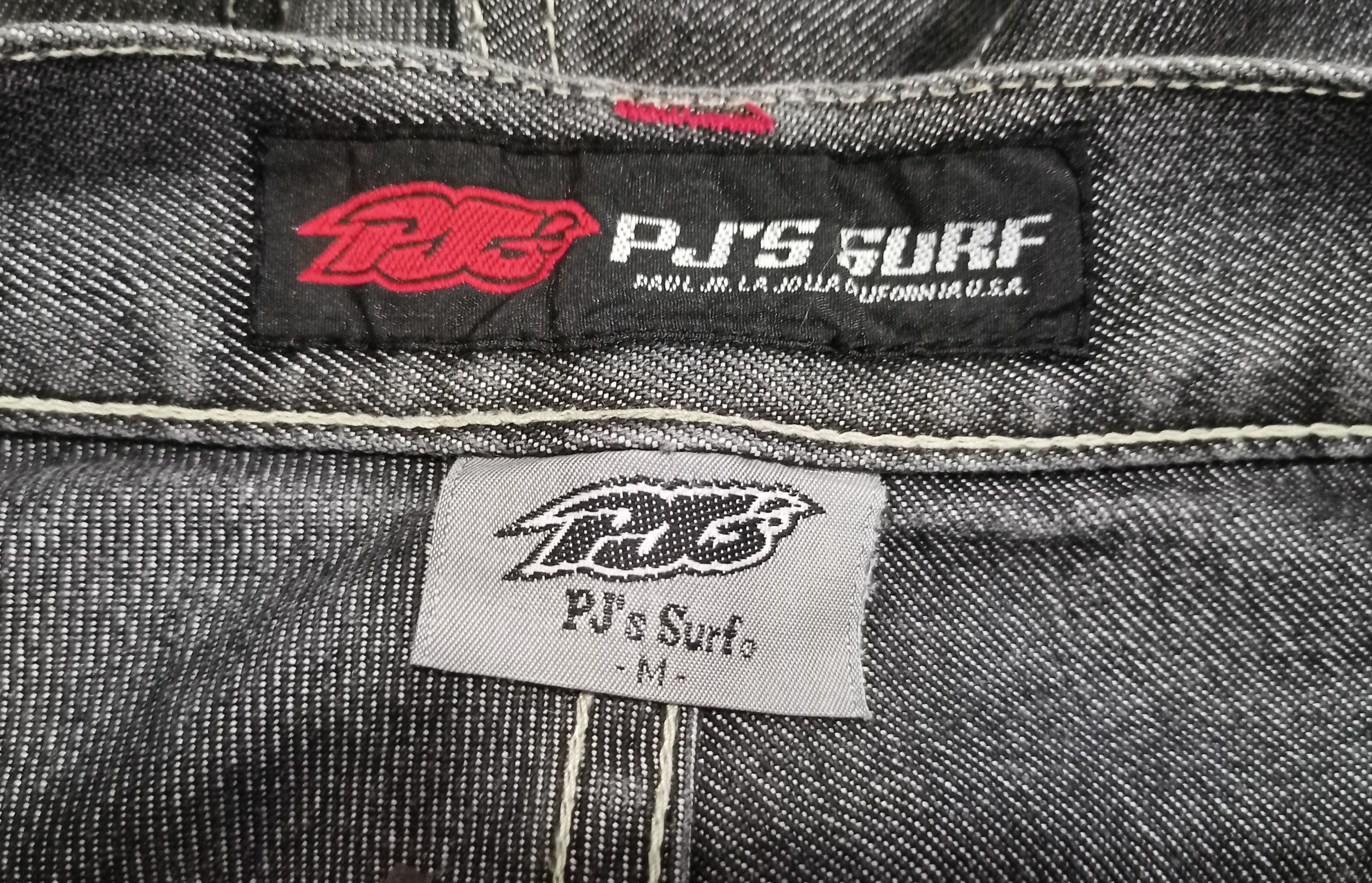 Japanese Brand Vintage PJ'S SURF Baggy Denim Cargo Pants Size US 29 - 11 Thumbnail