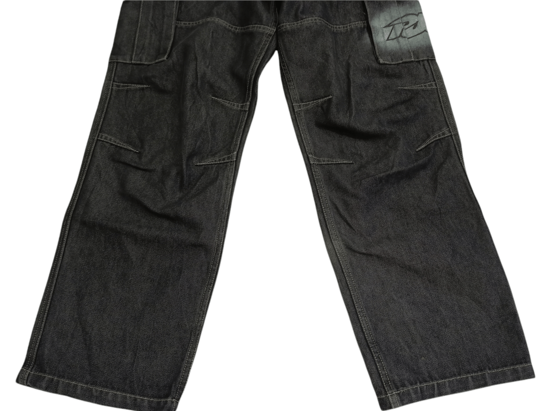 Japanese Brand Vintage PJ'S SURF Baggy Denim Cargo Pants Size US 29 - 6 Thumbnail