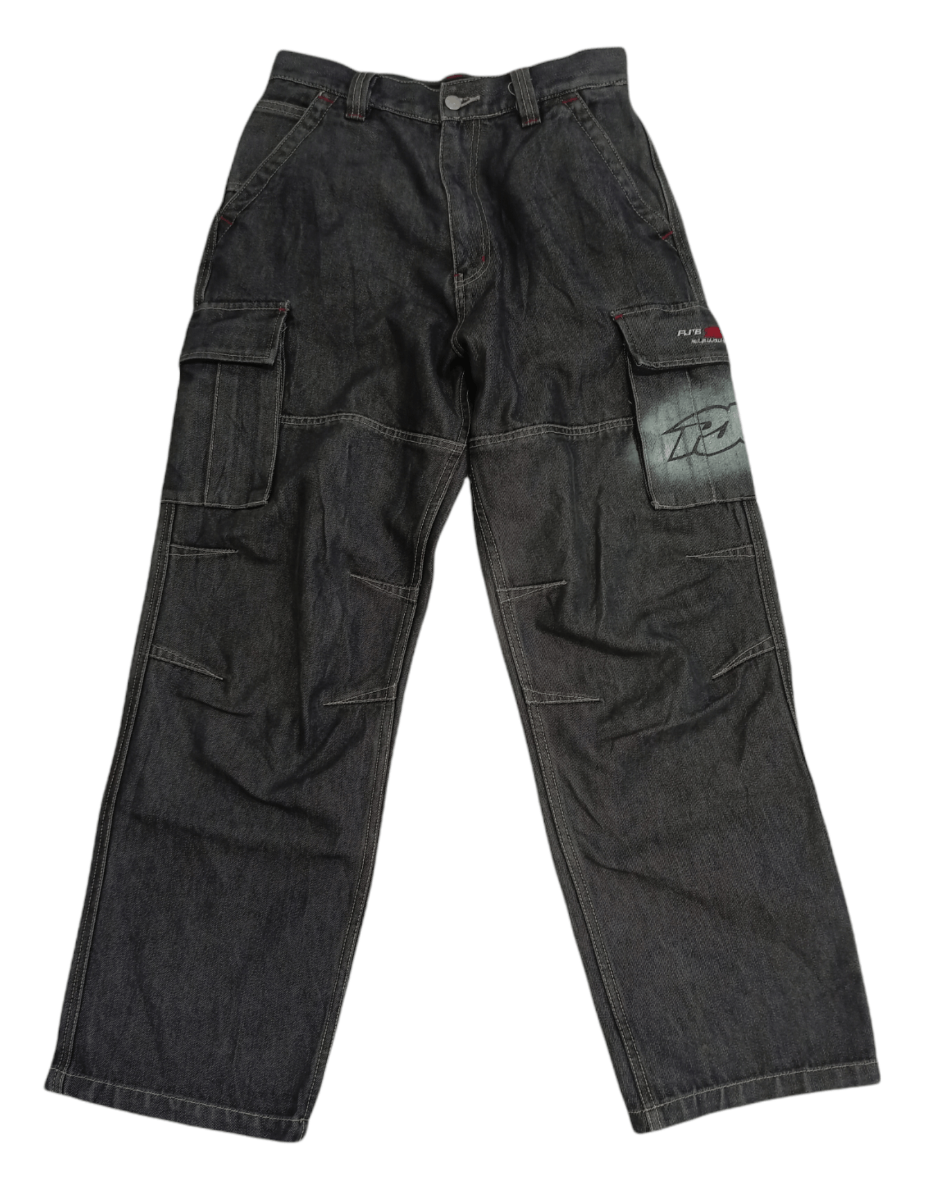 image of Pj's Surf Baggy Denim Cargo in Faded Black, Men's (Size 29)