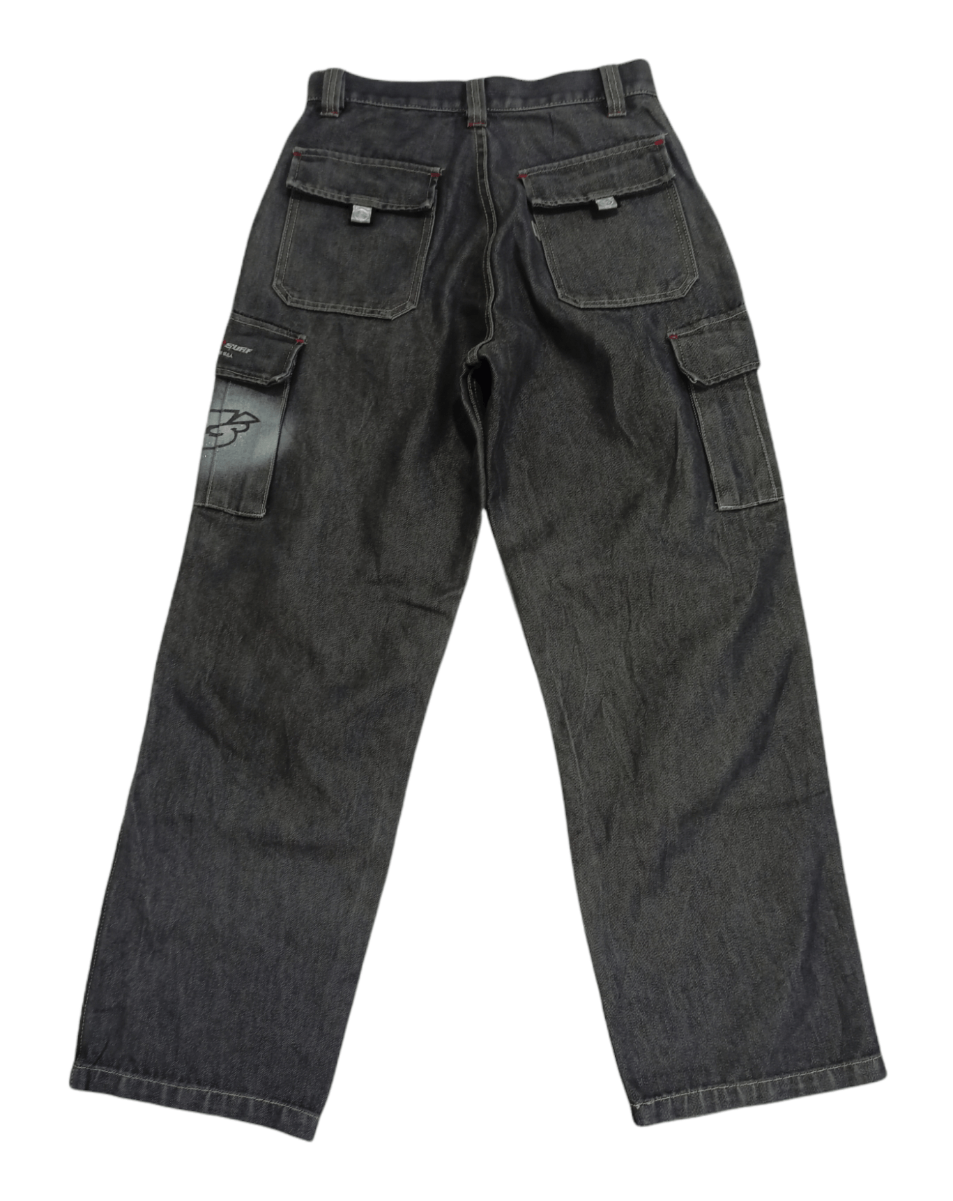 Japanese Brand Vintage PJ'S SURF Baggy Denim Cargo Pants Size US 29 - 4 Thumbnail