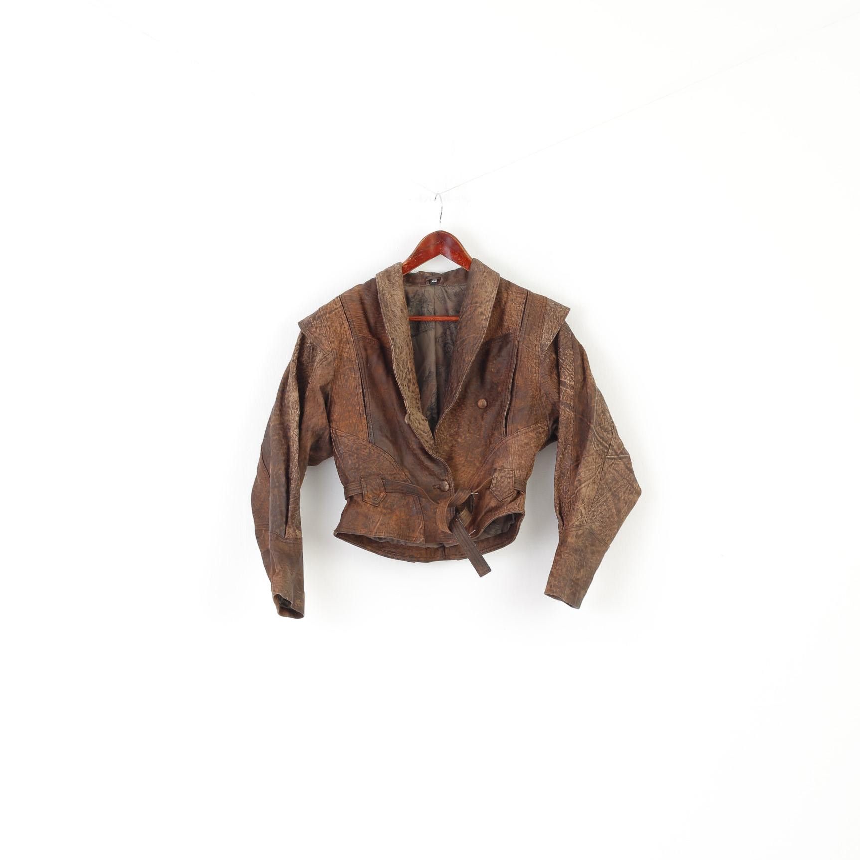 C&A C&A Women 38 S Leather Jacket Brown Vintage 0236 Size S / US 4 / IT 40 - 2 Thumbnail