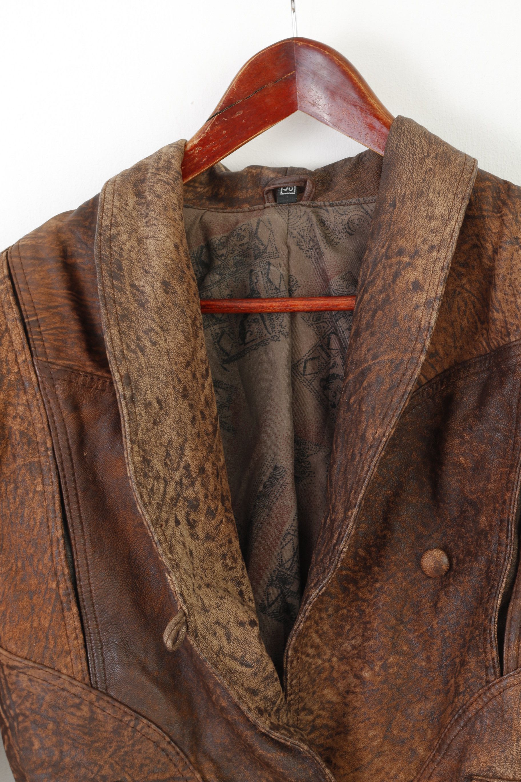C&A C&A Women 38 S Leather Jacket Brown Vintage 0236 Size S / US 4 / IT 40 - 3 Thumbnail