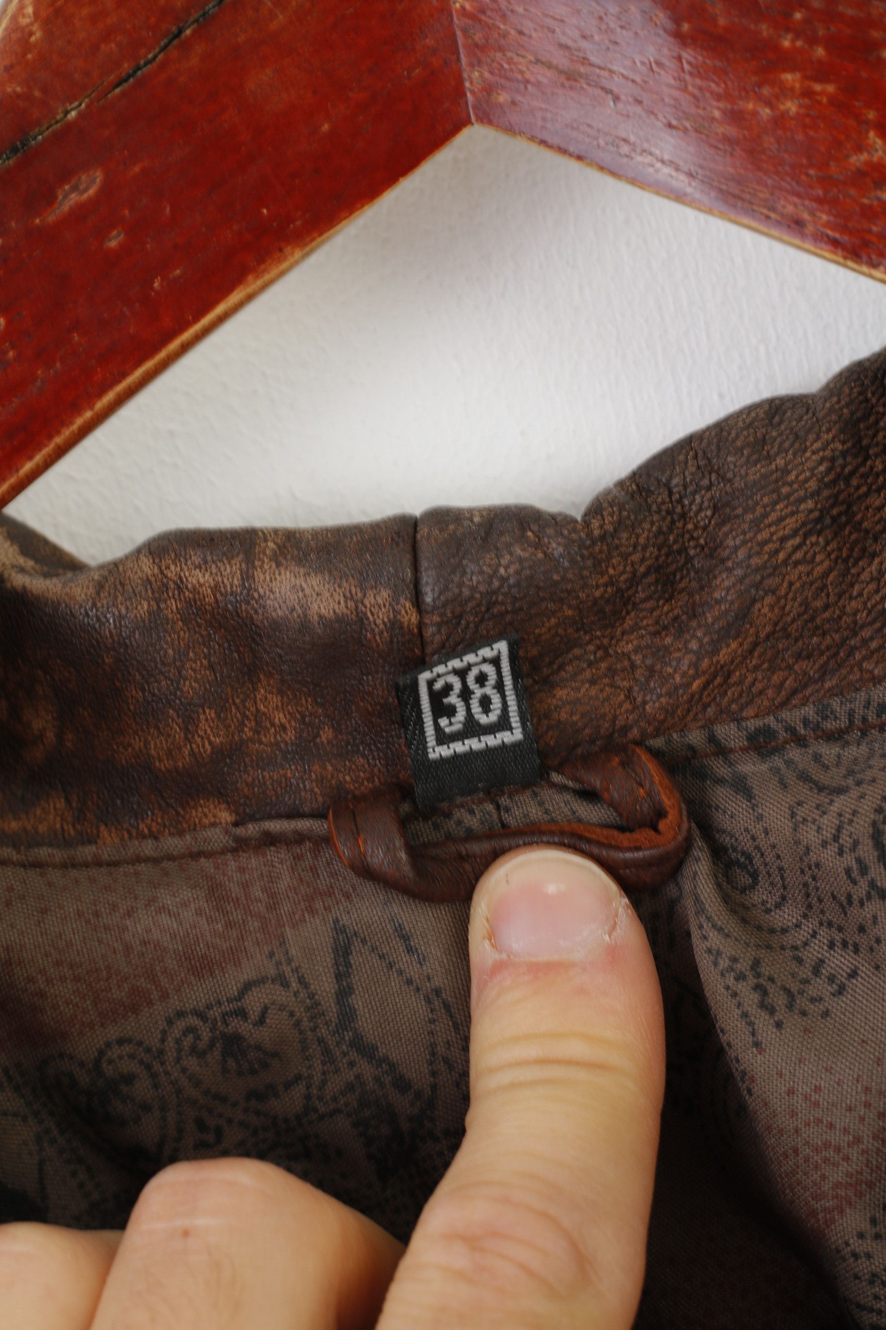 C&A C&A Women 38 S Leather Jacket Brown Vintage 0236 Size S / US 4 / IT 40 - 4 Thumbnail