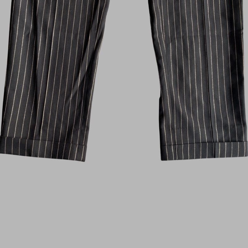 Saint Laurent Paris SLP Black Gold Stripe Wool Trousers Size US 30 / EU 46 - 3 Thumbnail