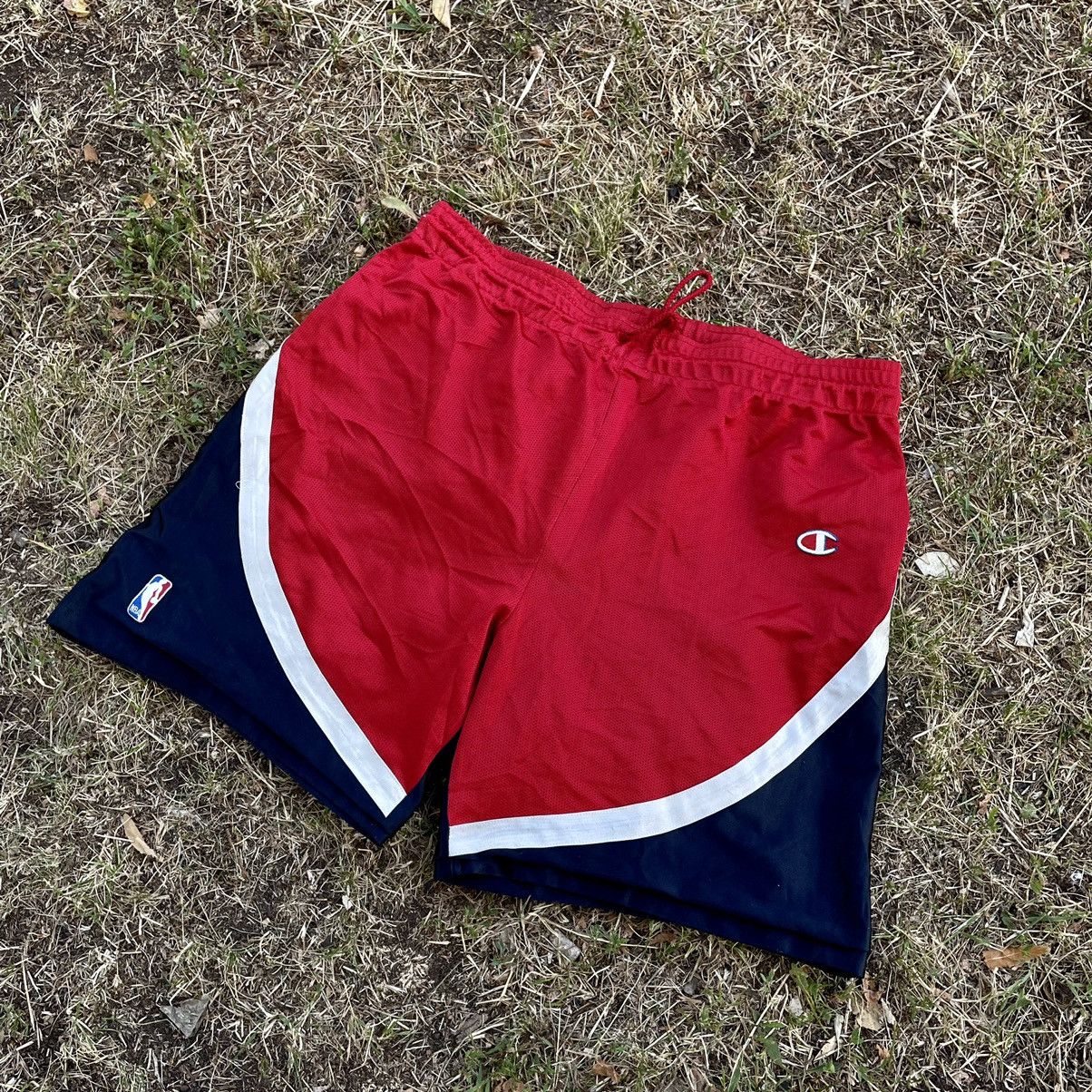 Vintage Vintage 90s Champion NBA Basketball Shorts Red Navy Skate M Size US 34 / EU 50 - 2 Thumbnail