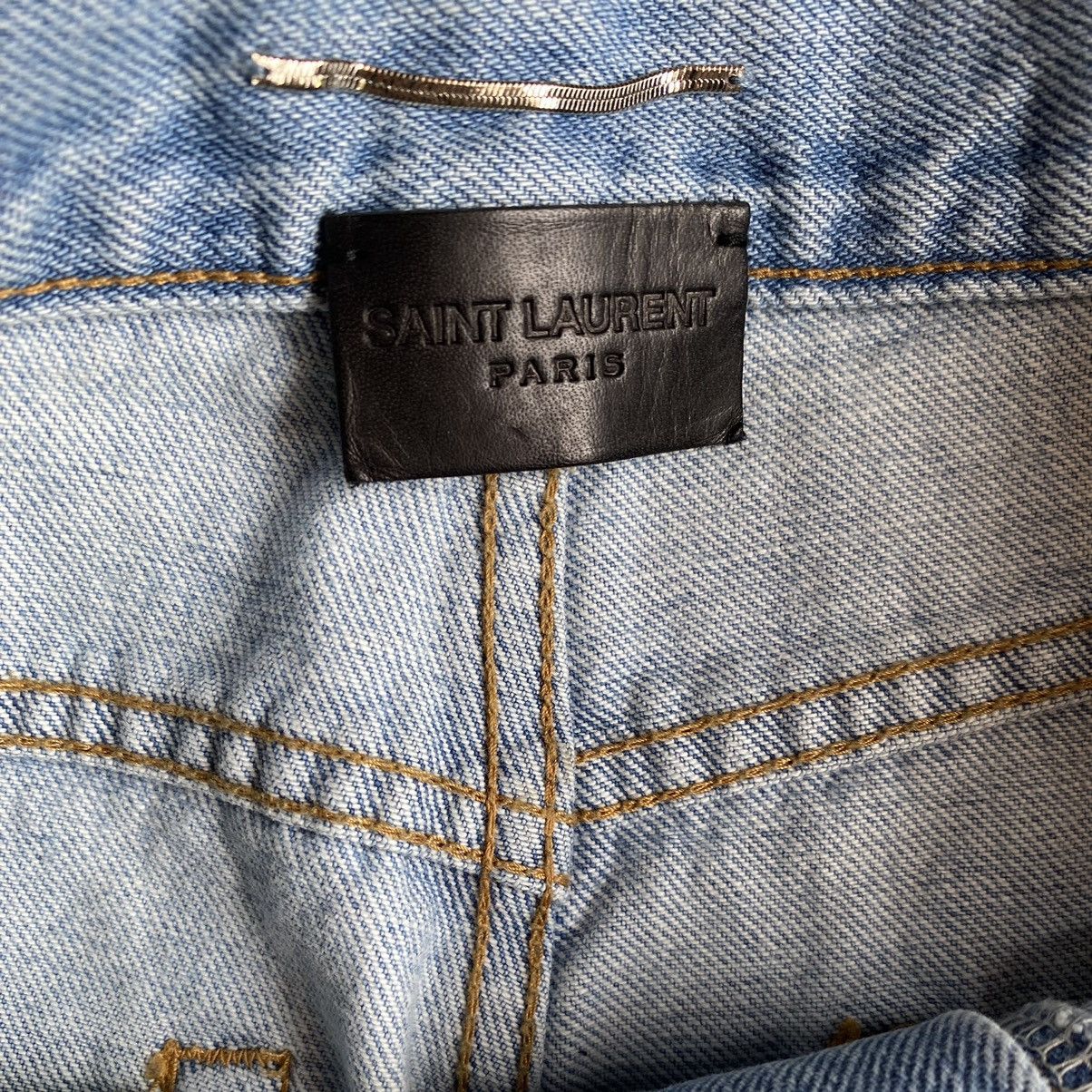 Saint Laurent Paris Fall 2017 Light Blue Slim Fit Jeans Size US 29 - 6 Thumbnail