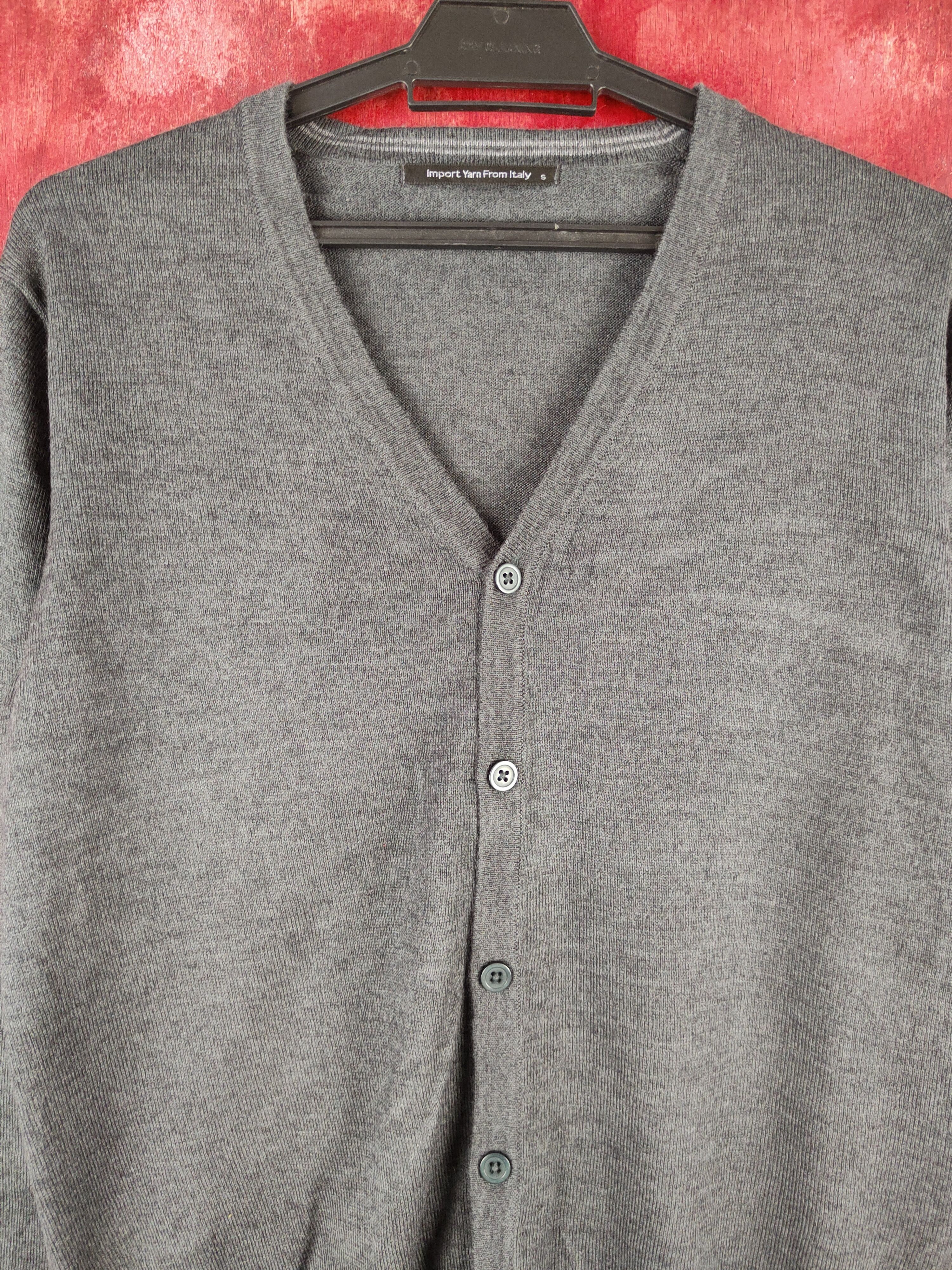 Vintage Import Yarn from Italy Dark Gray Cardigan knitwear #S900 Size US S / EU 44-46 / 1 - 2 Thumbnail