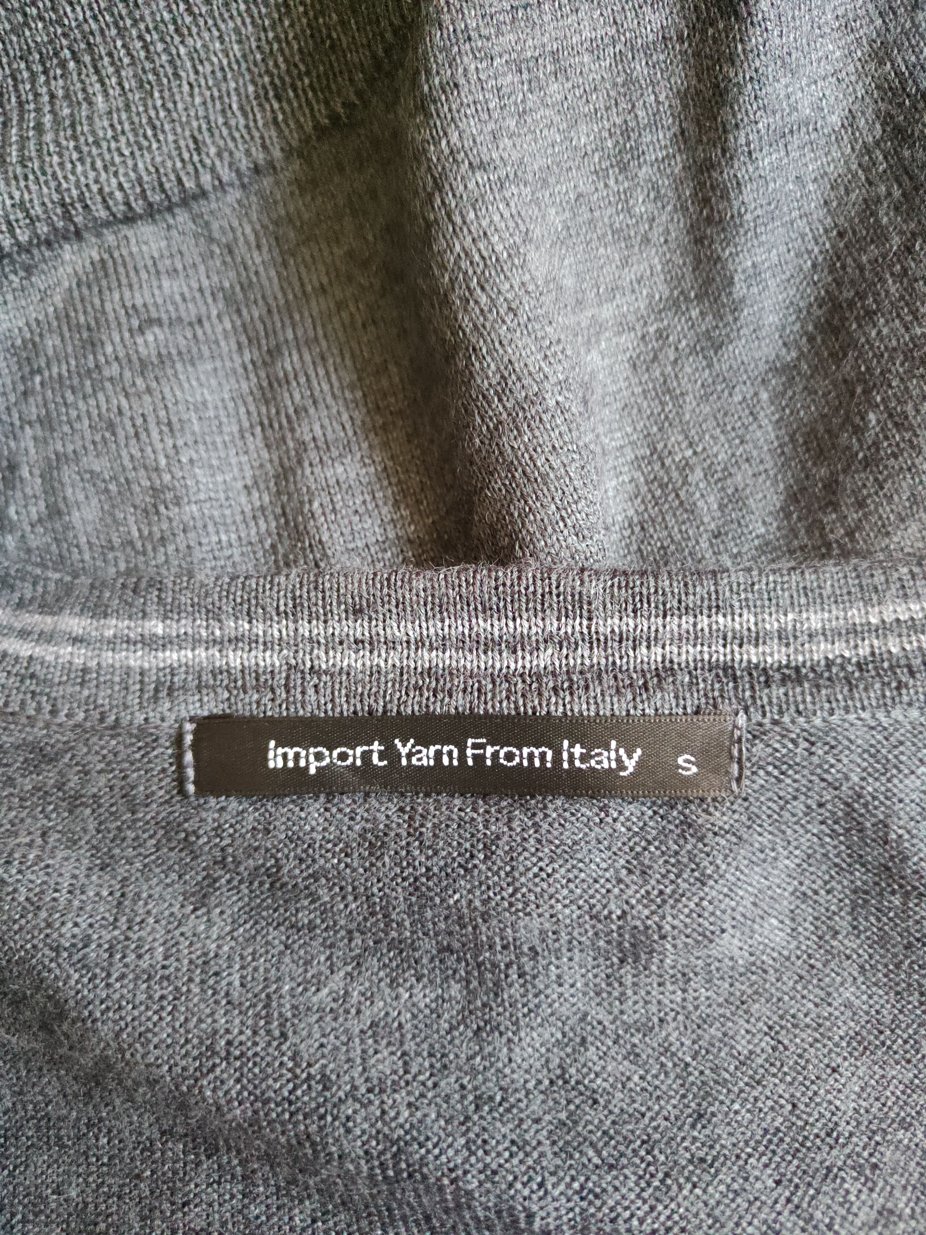 Vintage Import Yarn from Italy Dark Gray Cardigan knitwear #S900 Size US S / EU 44-46 / 1 - 11 Thumbnail