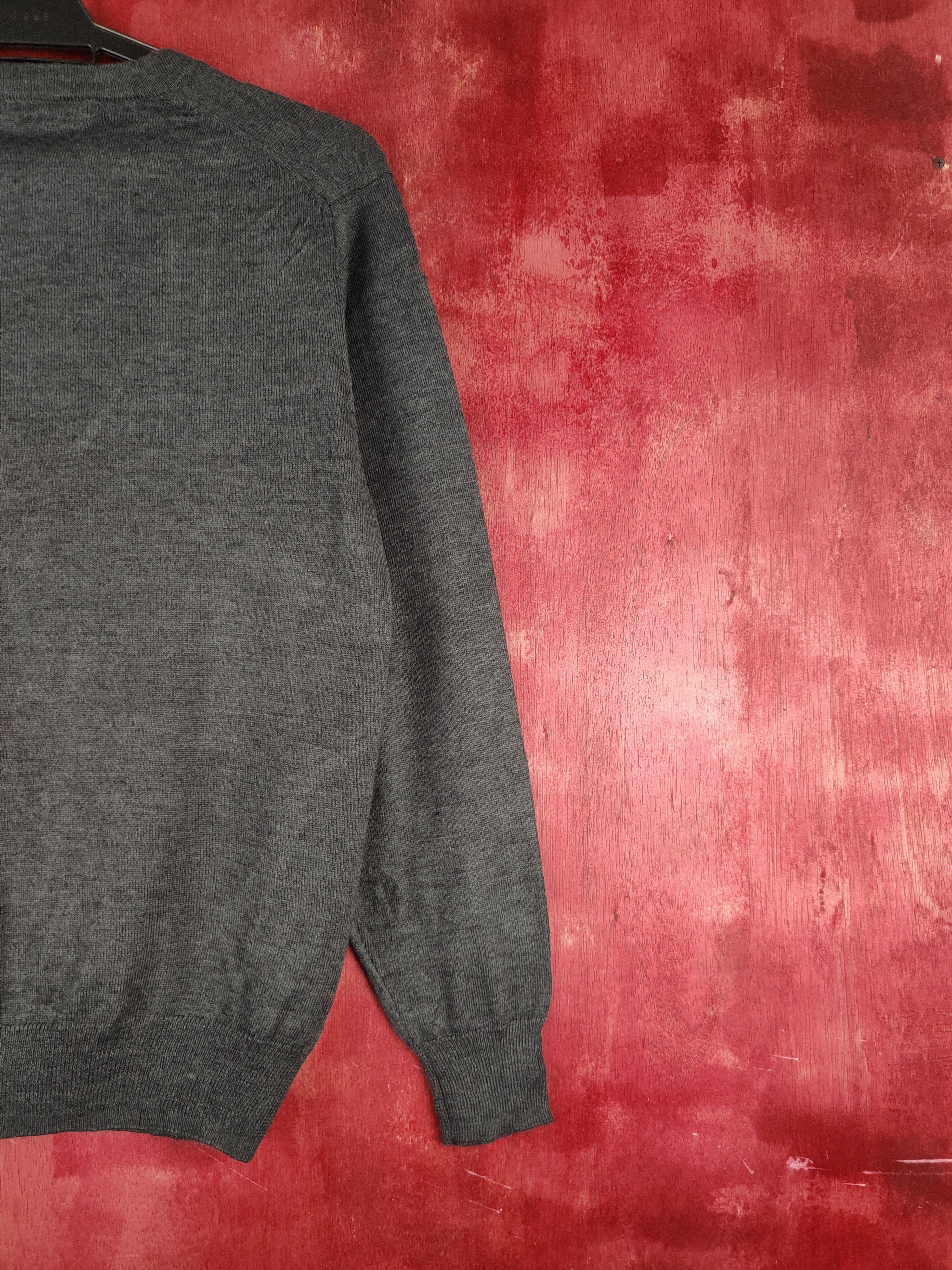 Vintage Import Yarn from Italy Dark Gray Cardigan knitwear #S900 Size US S / EU 44-46 / 1 - 9 Thumbnail