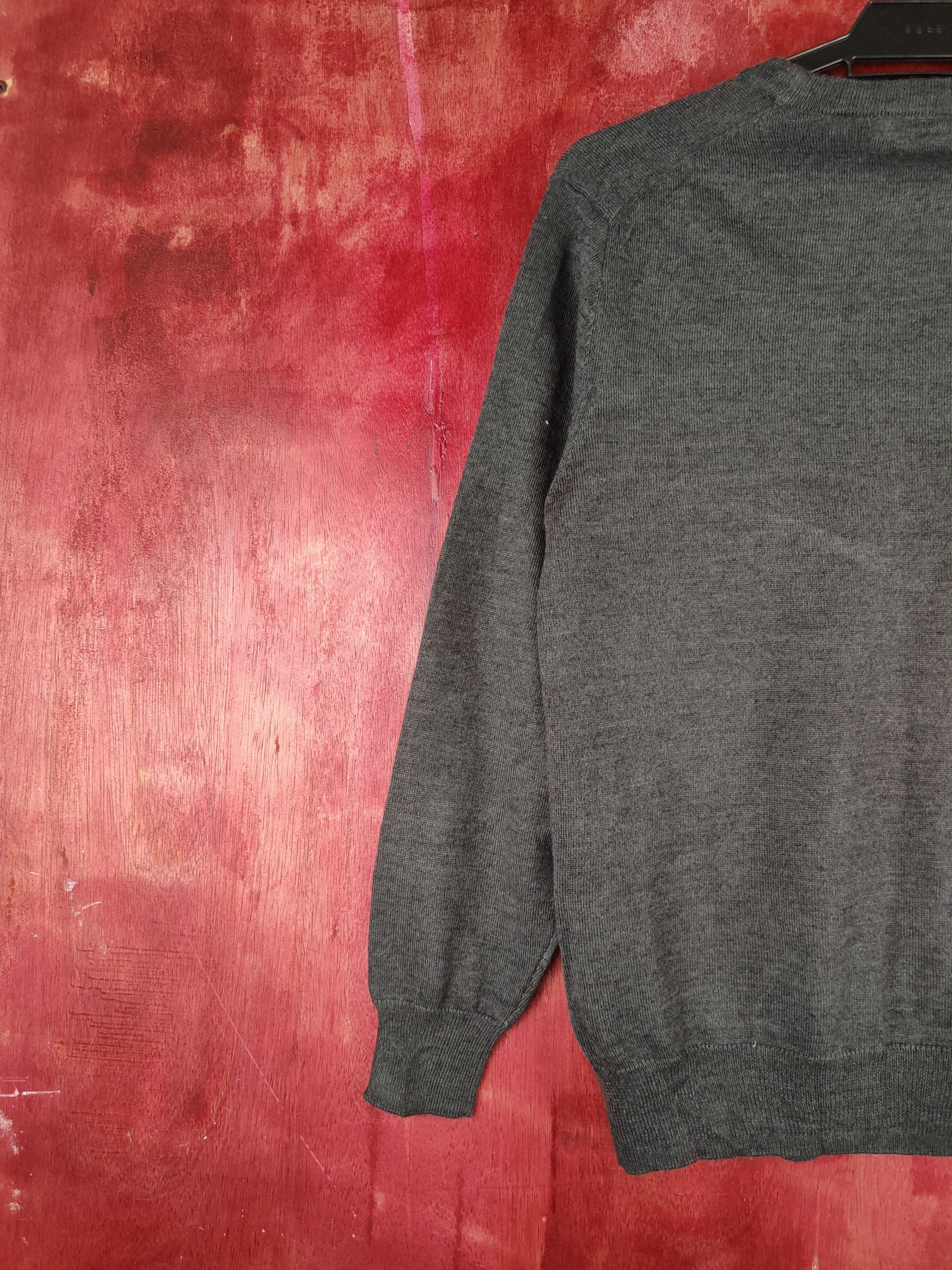 Vintage Import Yarn from Italy Dark Gray Cardigan knitwear #S900 Size US S / EU 44-46 / 1 - 8 Thumbnail