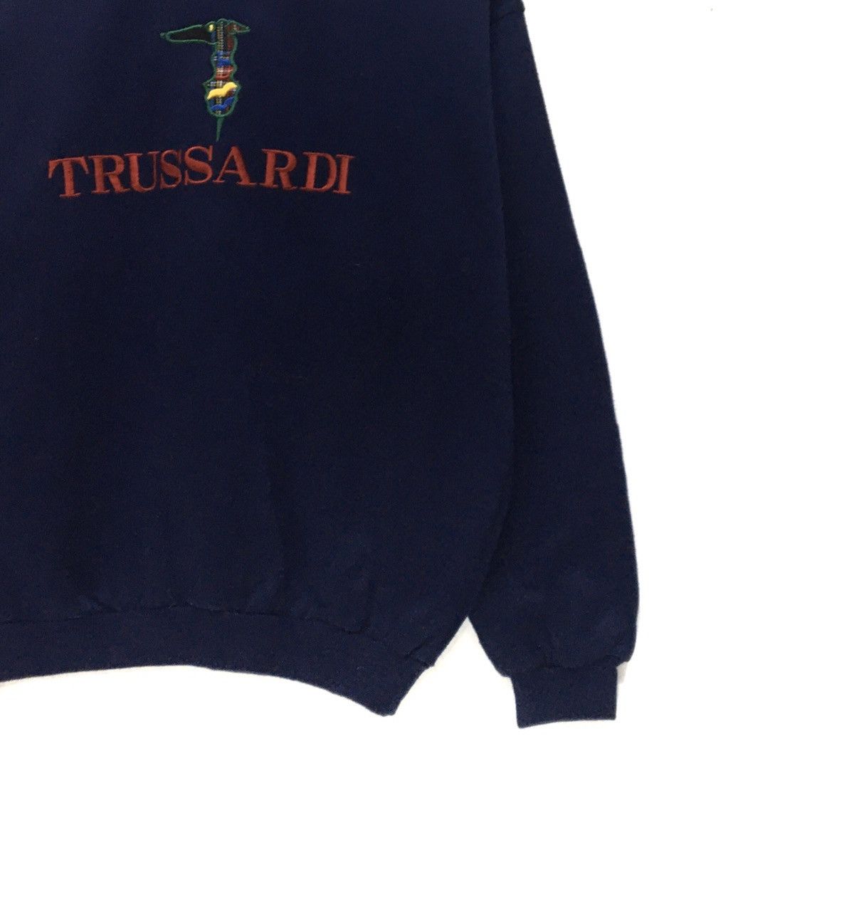 Trussardi Vintage TRUSSARDI Sweatshirt Embroidered Big Logo Size US M / EU 48-50 / 2 - 7 Thumbnail