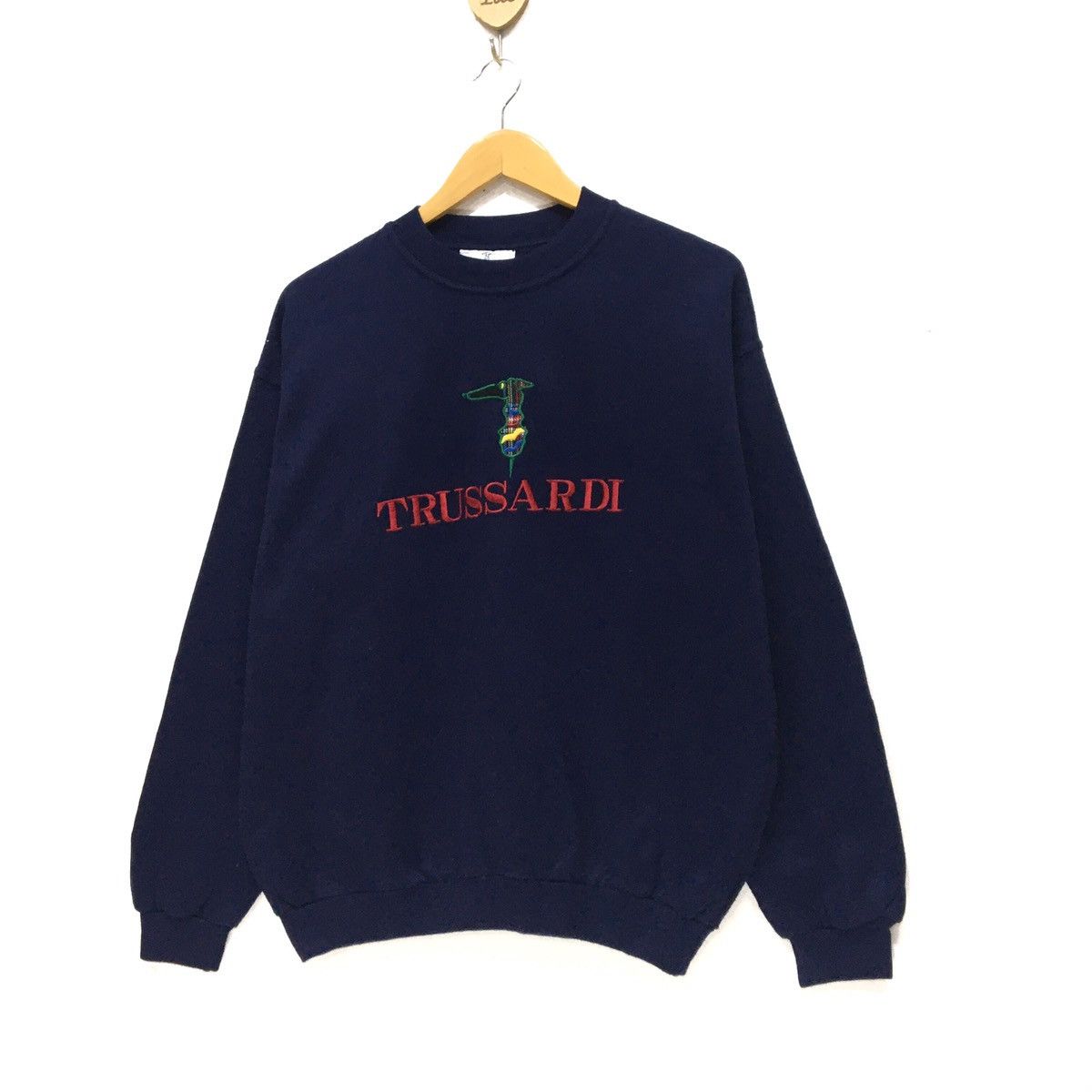Trussardi Vintage TRUSSARDI Sweatshirt Embroidered Big Logo Size US M / EU 48-50 / 2 - 3 Thumbnail