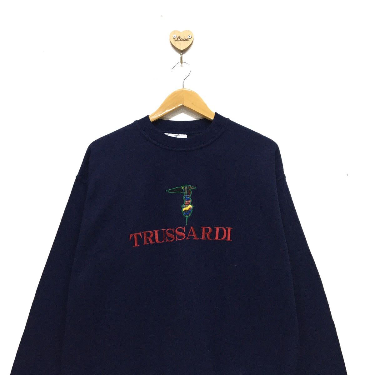 Trussardi Vintage TRUSSARDI Sweatshirt Embroidered Big Logo Size US M / EU 48-50 / 2 - 4 Thumbnail