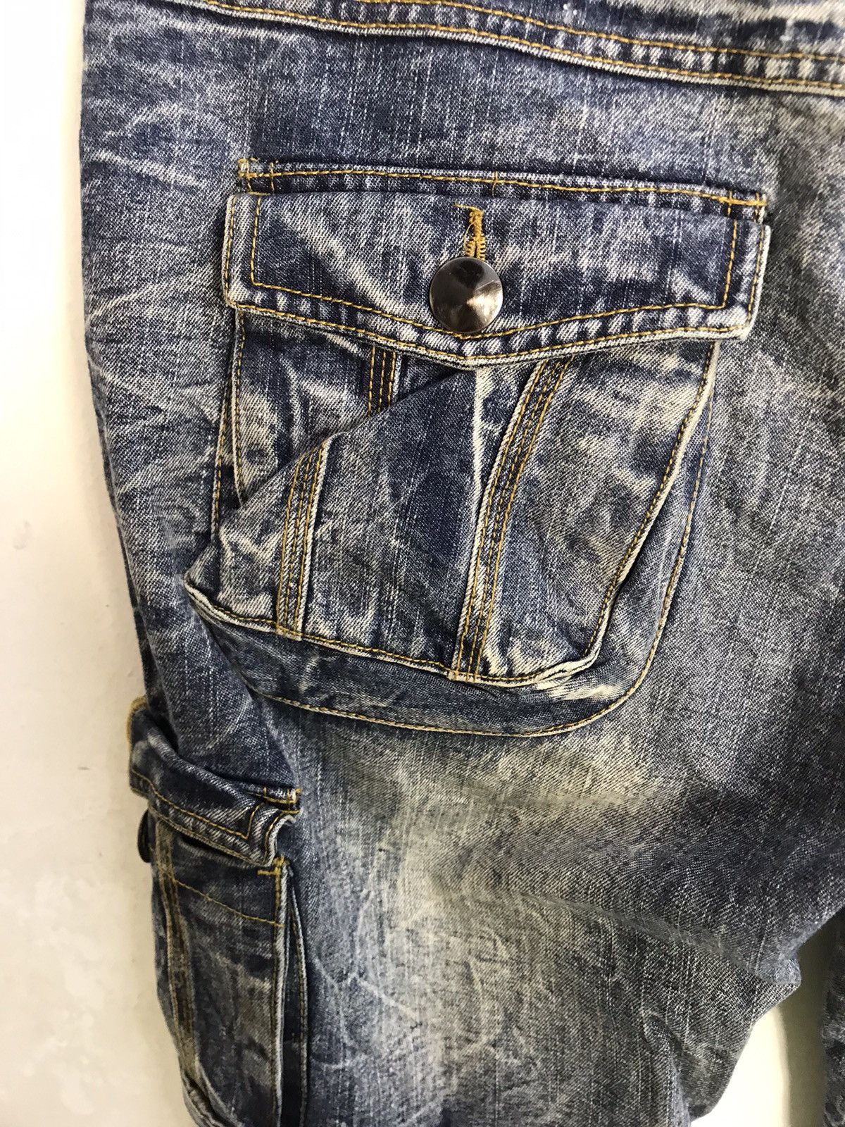 LOWBOX Lowbox Cargo Multipocket Indigo Whisker Tactical Denim Size US 32 / EU 48 - 7 Thumbnail