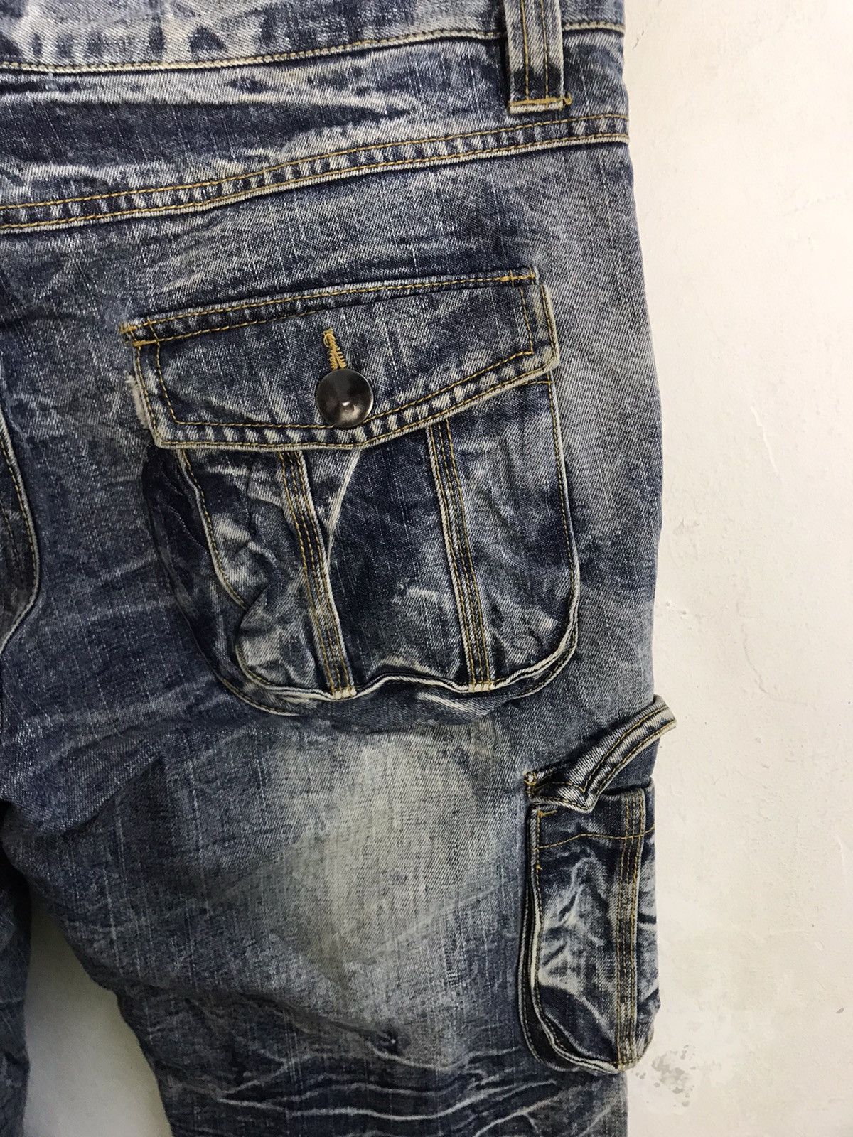 LOWBOX Lowbox Cargo Multipocket Indigo Whisker Tactical Denim Size US 32 / EU 48 - 6 Thumbnail