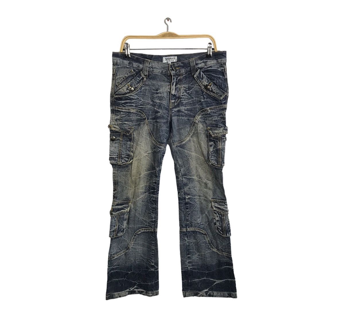 LOWBOX Lowbox Cargo Multipocket Indigo Whisker Tactical Denim Size US 32 / EU 48 - 1 Thumbnail