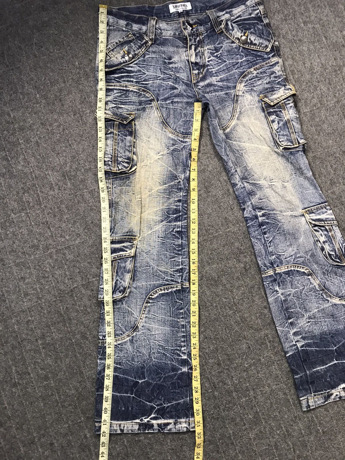 LOWBOX Lowbox Cargo Multipocket Indigo Whisker Tactical Denim Size US 32 / EU 48 - 12 Thumbnail