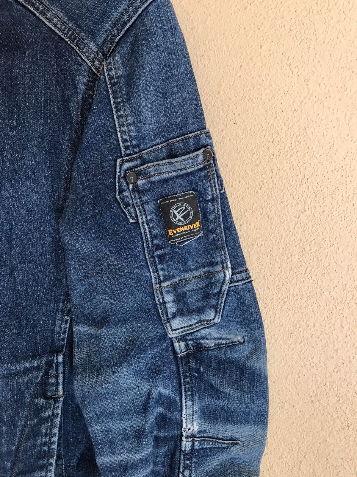 If Six Was Nine Evenriver Biker Racing Denim Jacket Size US S / EU 44-46 / 1 - 8 Thumbnail