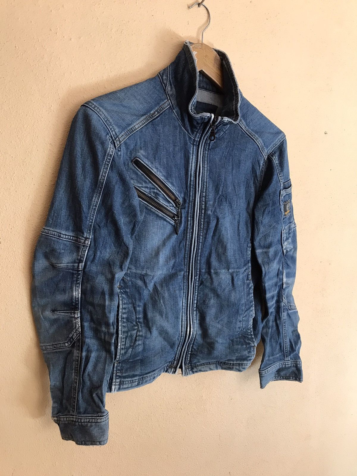 If Six Was Nine Evenriver Biker Racing Denim Jacket Size US S / EU 44-46 / 1 - 2 Thumbnail