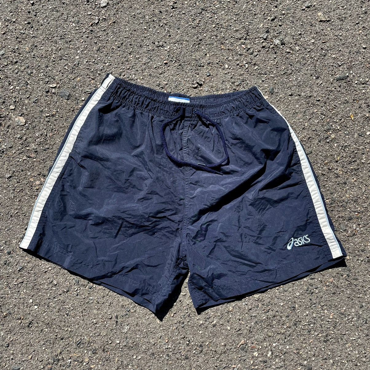 Vintage Vintage Y2K Asics Baggy Shorts Streetwear Navy Logo Faded 34 Size US 34 / EU 50 - 2 Thumbnail