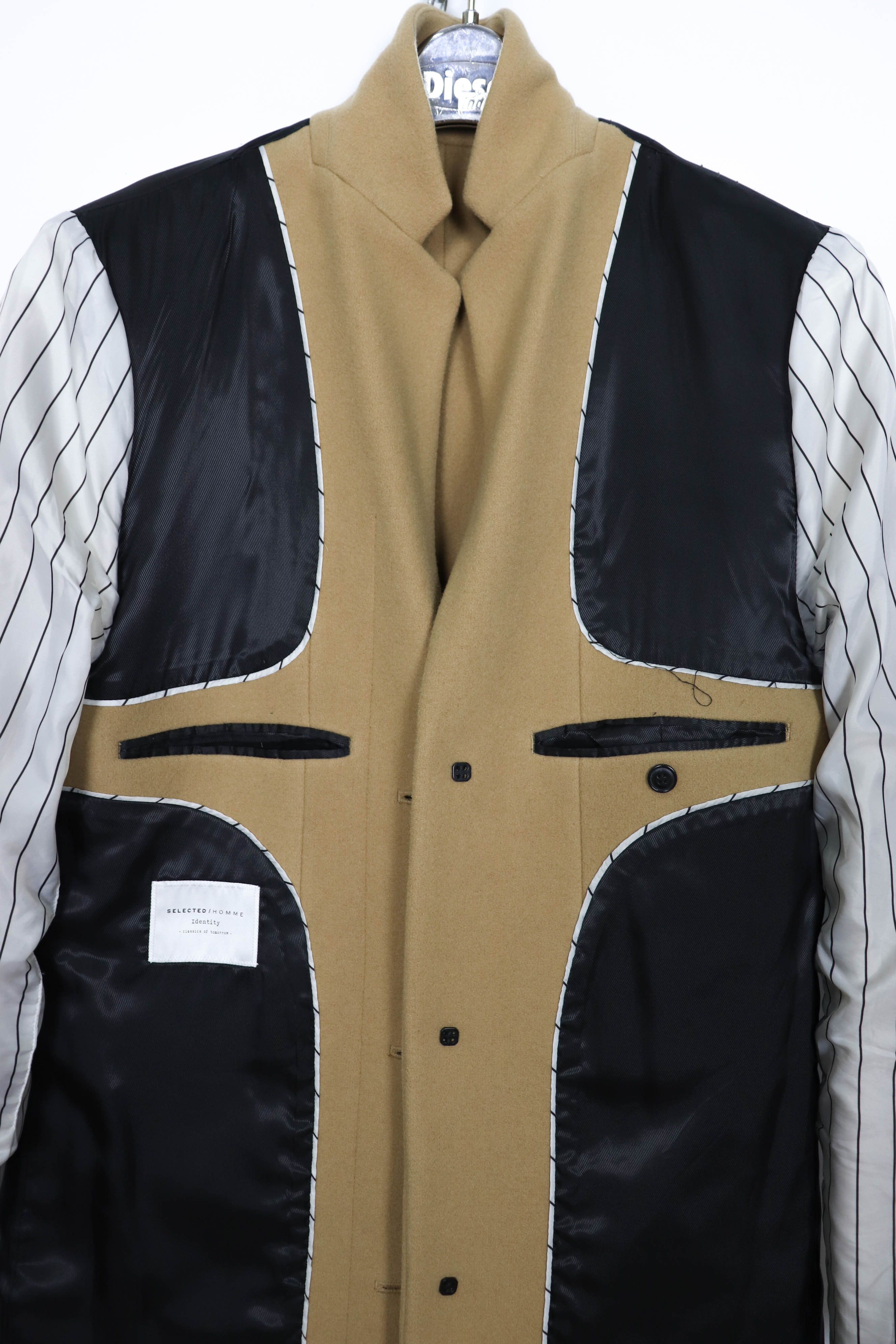 Selected Homme Selected / HOMME Camel Beige Wool Cashmere Blend Coat Size US L / EU 52-54 / 3 - 10 Thumbnail