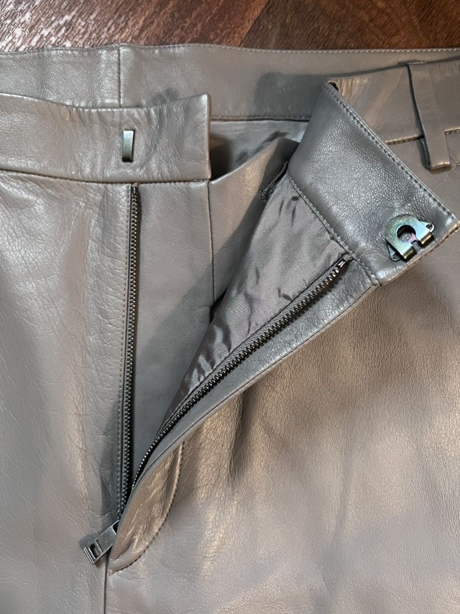 Jil Sander NWT cropped leather trousers, IT48 (fit IT50), Italy Size US 34 / EU 50 - 7 Thumbnail