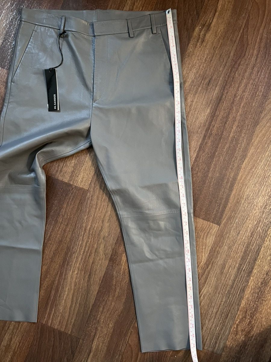Jil Sander NWT cropped leather trousers, IT48 (fit IT50), Italy Size US 34 / EU 50 - 20 Thumbnail