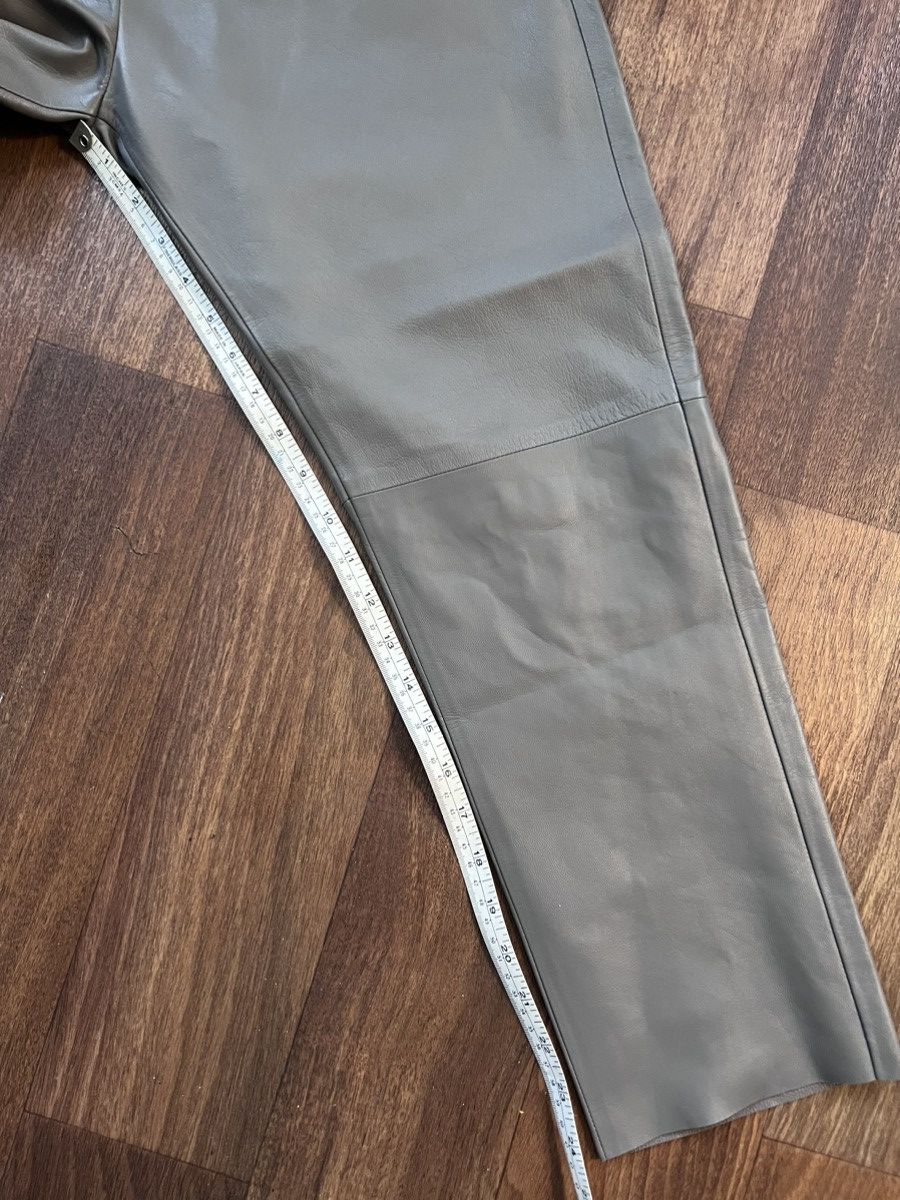Jil Sander NWT cropped leather trousers, IT48 (fit IT50), Italy Size US 34 / EU 50 - 22 Thumbnail