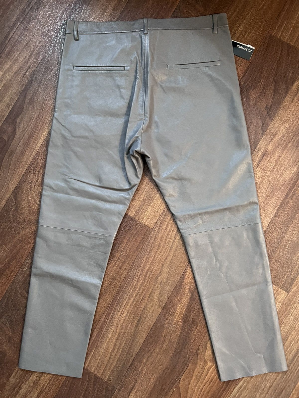 Jil Sander NWT cropped leather trousers, IT48 (fit IT50), Italy Size US 34 / EU 50 - 9 Thumbnail