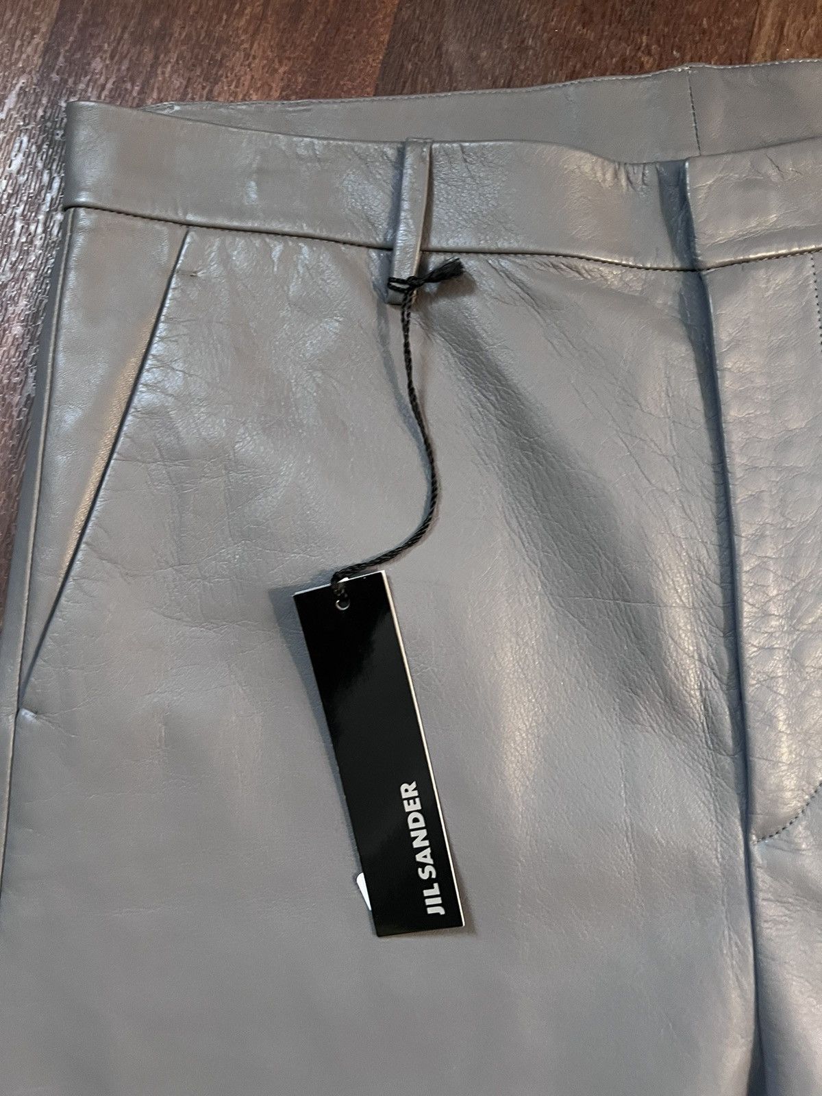 Jil Sander NWT cropped leather trousers, IT48 (fit IT50), Italy Size US 34 / EU 50 - 5 Thumbnail