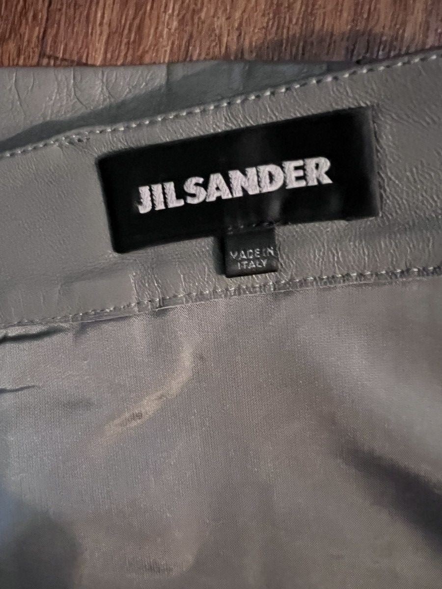 Jil Sander NWT cropped leather trousers, IT48 (fit IT50), Italy Size US 34 / EU 50 - 13 Thumbnail