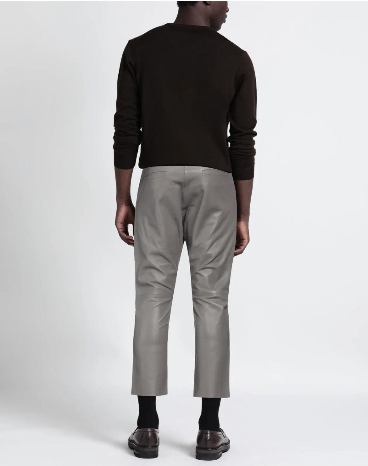Jil Sander NWT cropped leather trousers, IT48 (fit IT50), Italy Size US 34 / EU 50 - 3 Thumbnail
