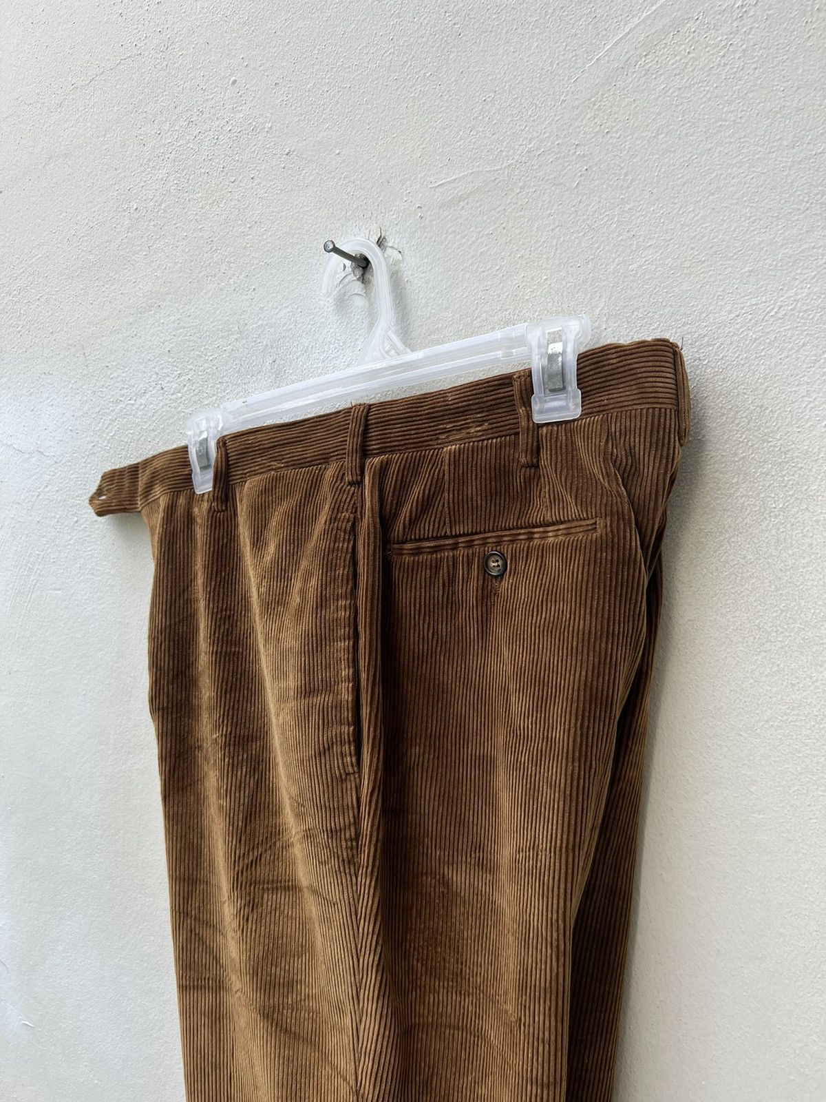 Rota Vintage Rota Pantaloni Di Sartoria Brown Corduroy Trouser Size US 31 - 18 Thumbnail