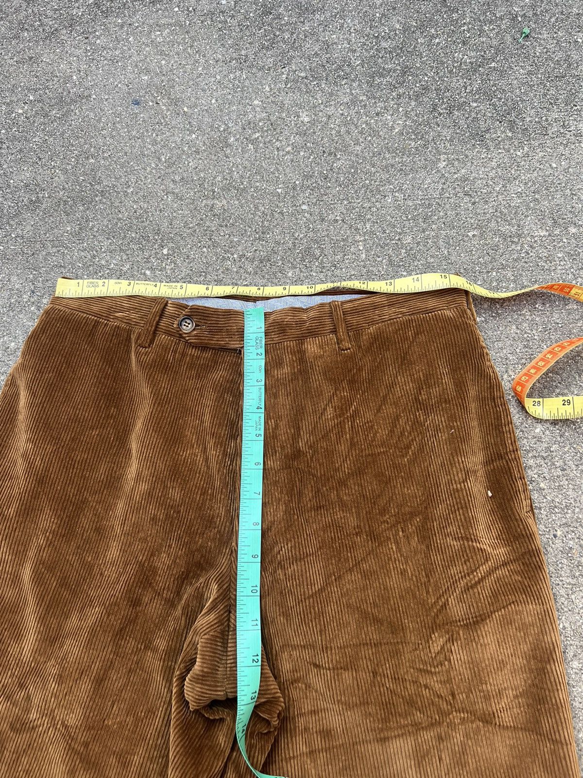 Rota Vintage Rota Pantaloni Di Sartoria Brown Corduroy Trouser Size US 31 - 2 Thumbnail