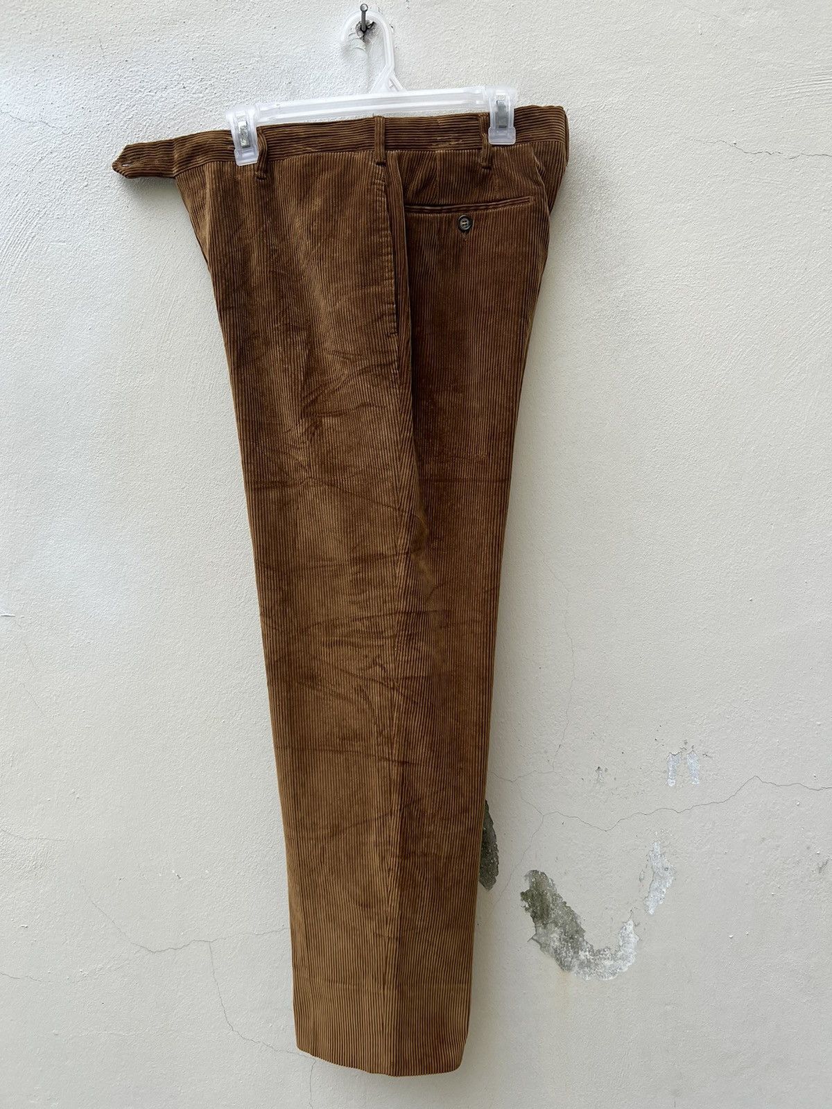 Rota Vintage Rota Pantaloni Di Sartoria Brown Corduroy Trouser Size US 31 - 17 Thumbnail
